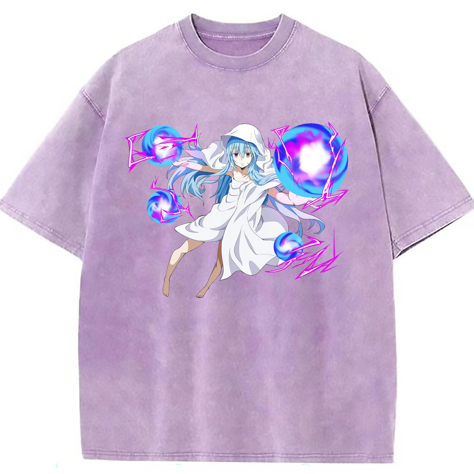 （画像用） 転スラ Regarding Reincarnated to Slime 綿100% ヴィンテージ風 半袖Tシャツ（フロントプリント）