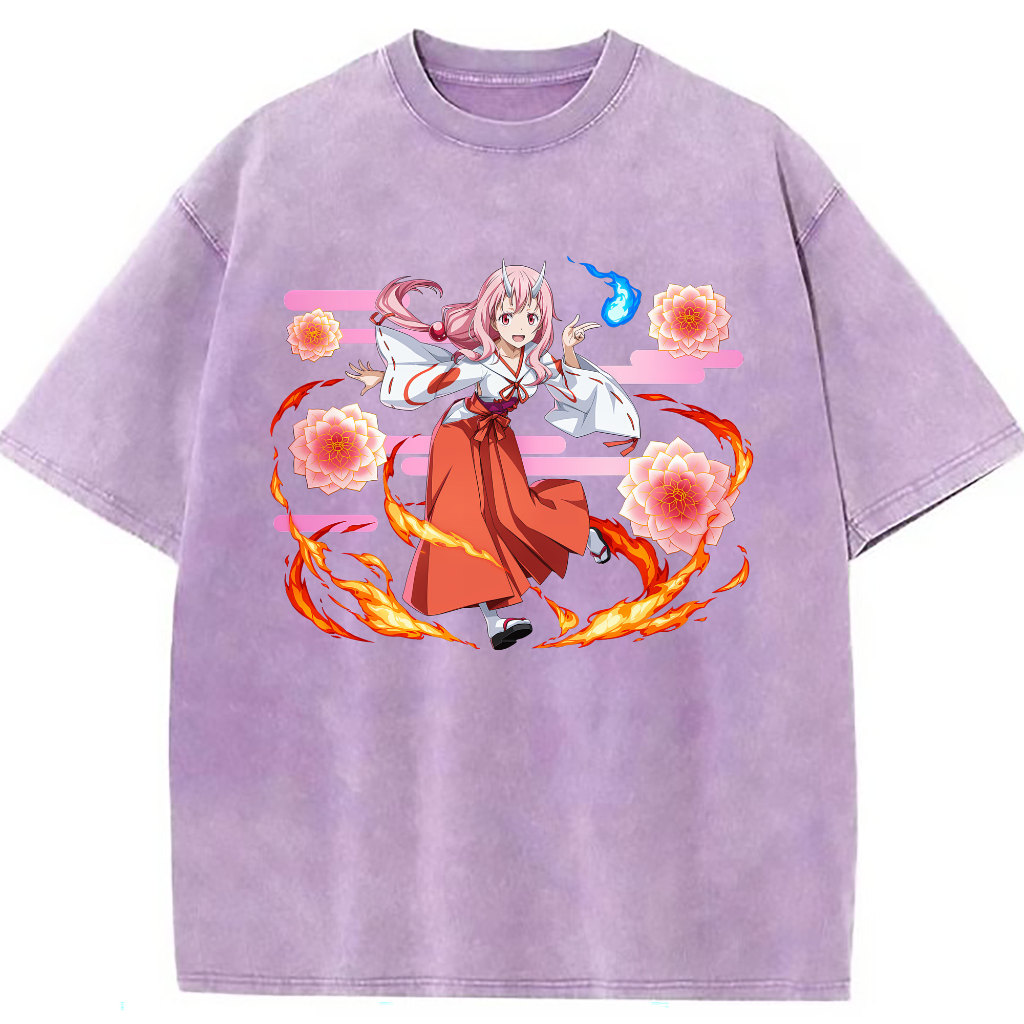 （画像用） 転スラ Regarding Reincarnated to Slime 綿100% ヴィンテージ風 半袖Tシャツ（フロントプリント）