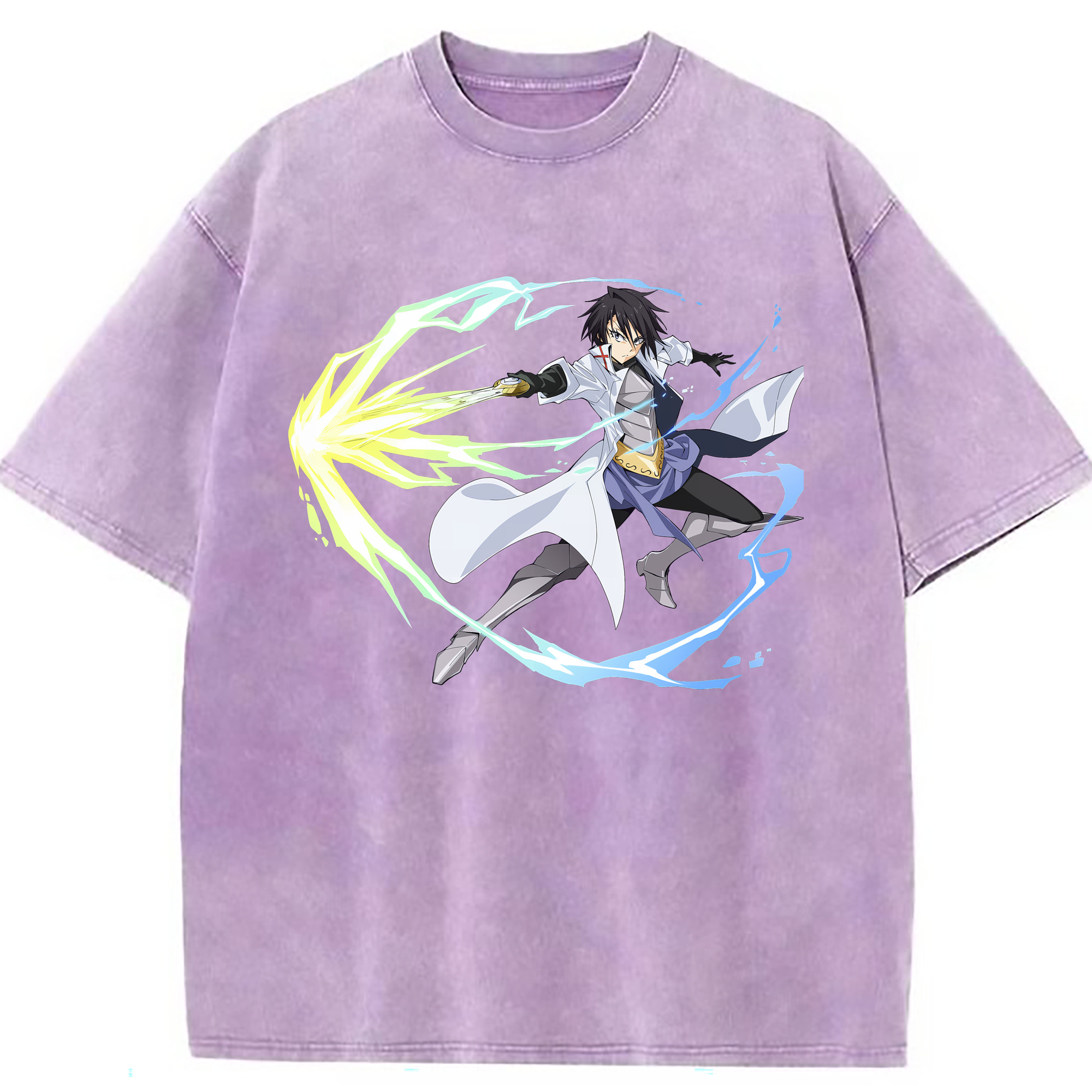 （画像用） 転スラ Regarding Reincarnated to Slime 綿100% ヴィンテージ風 半袖Tシャツ（フロントプリント）