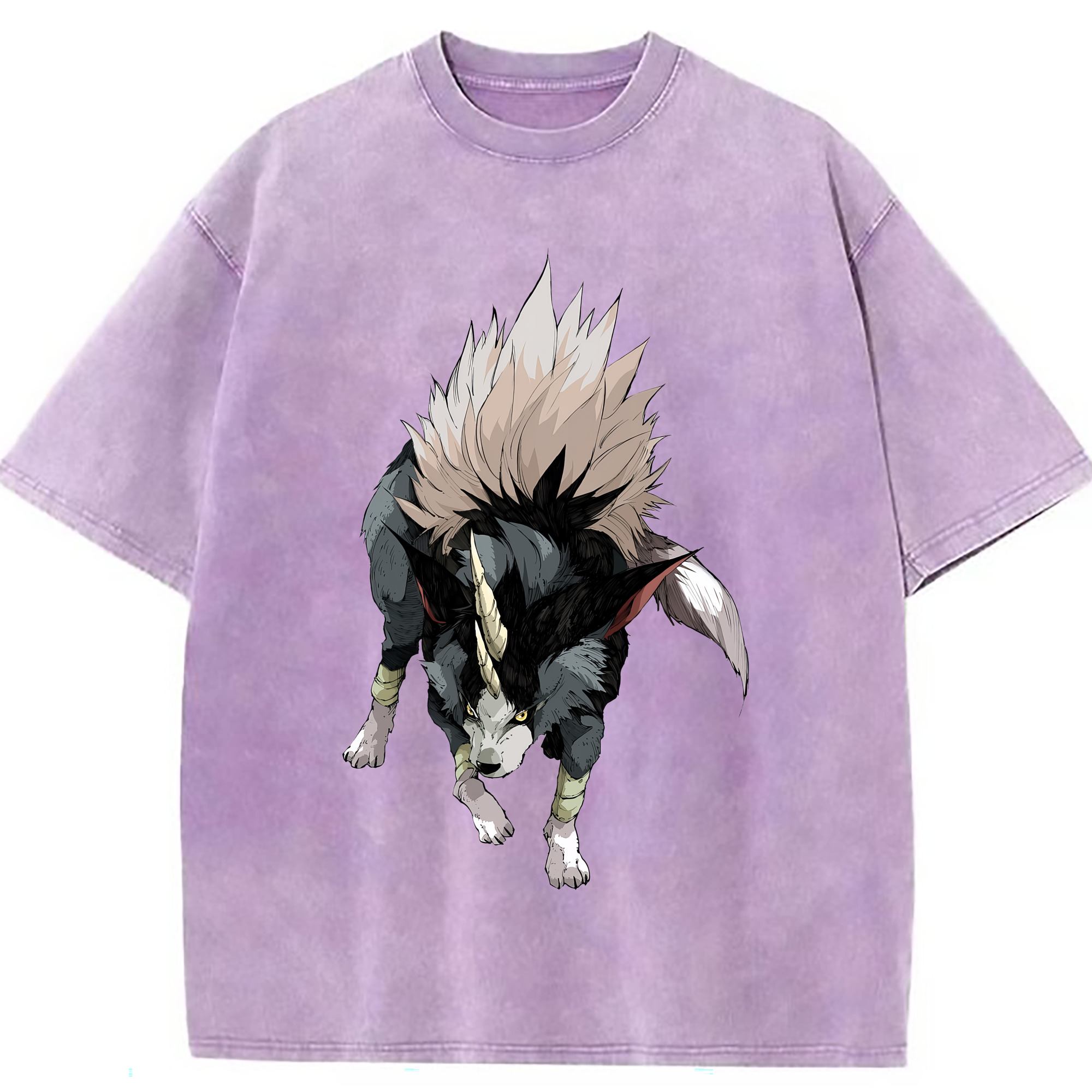 （画像用） 転スラ Regarding Reincarnated to Slime 綿100% ヴィンテージ風 半袖Tシャツ（フロントプリント）