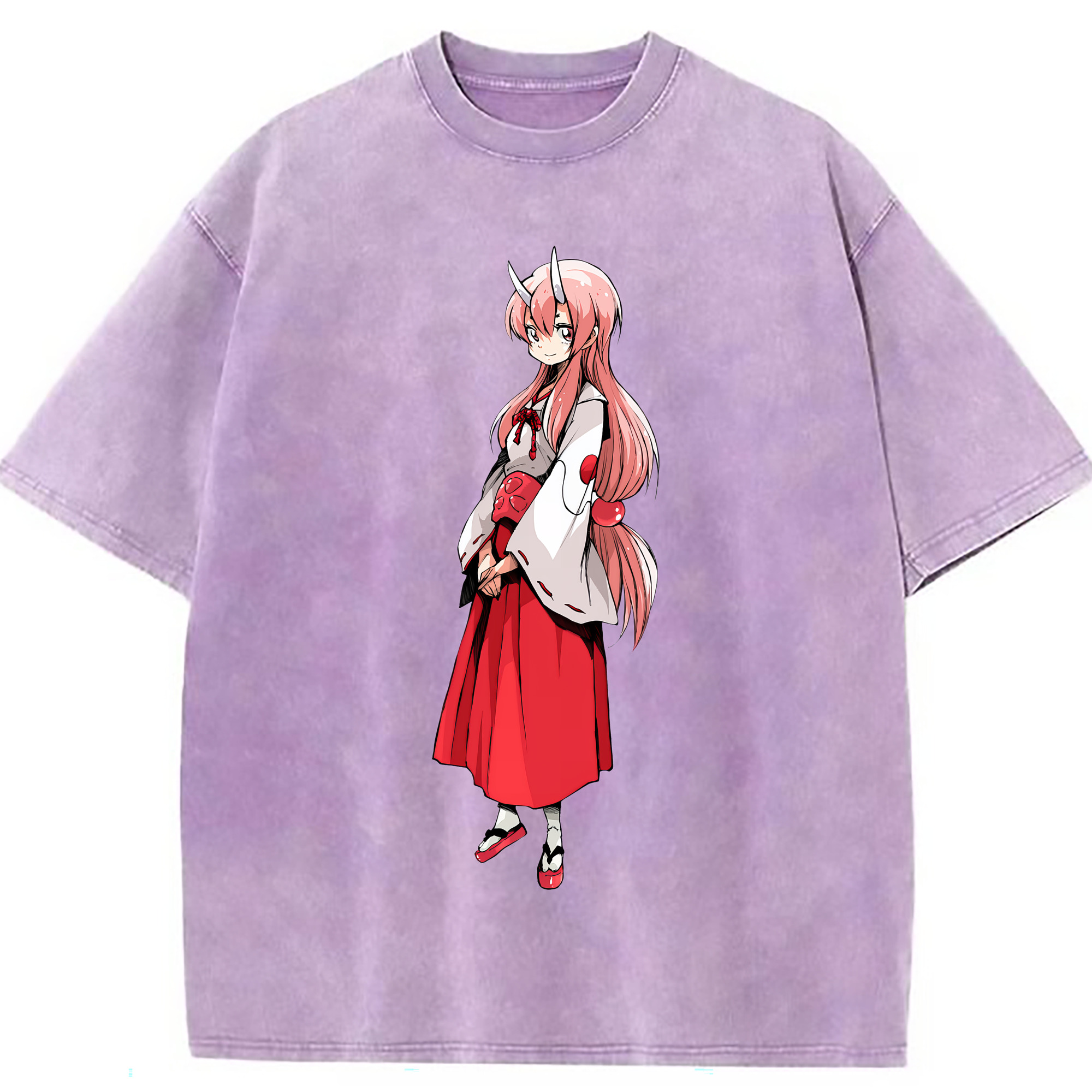 （画像用） 転スラ Regarding Reincarnated to Slime 綿100% ヴィンテージ風 半袖Tシャツ（フロントプリント）