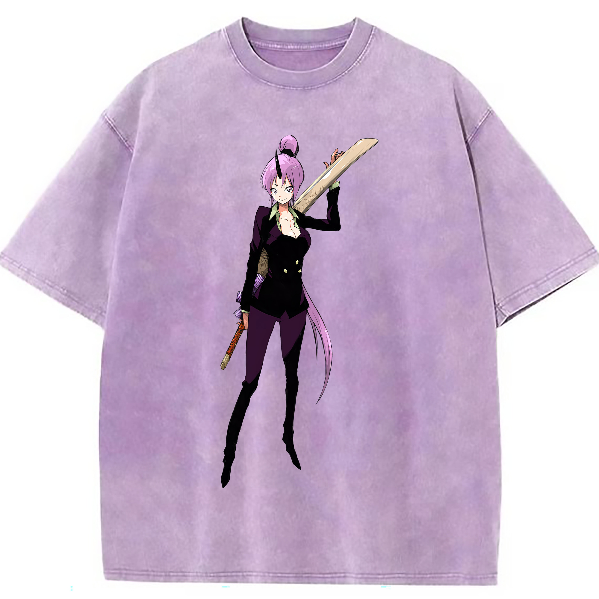 （画像用） 転スラ Regarding Reincarnated to Slime 綿100% ヴィンテージ風 半袖Tシャツ（フロントプリント）