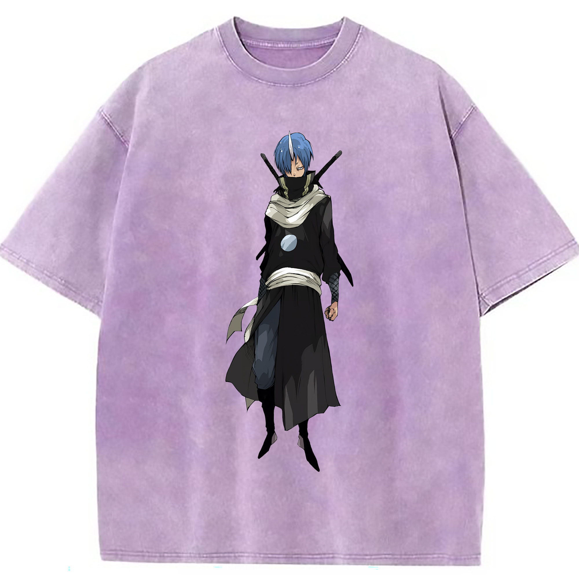 （画像用） 転スラ Regarding Reincarnated to Slime 綿100% ヴィンテージ風 半袖Tシャツ（フロントプリント）