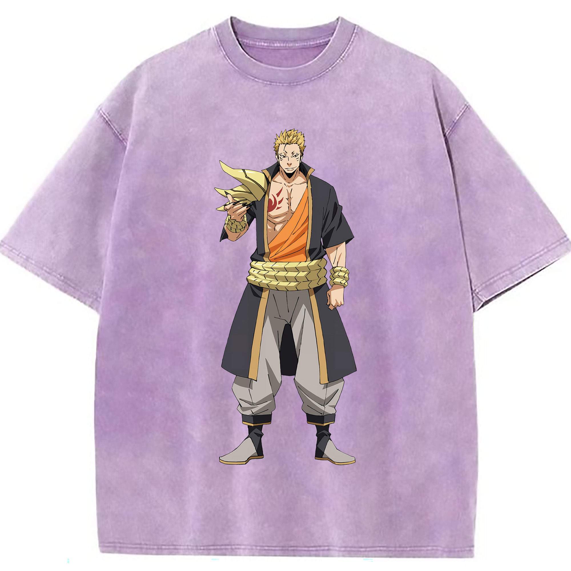 （画像用） 転スラ Regarding Reincarnated to Slime 綿100% ヴィンテージ風 半袖Tシャツ（フロントプリント）