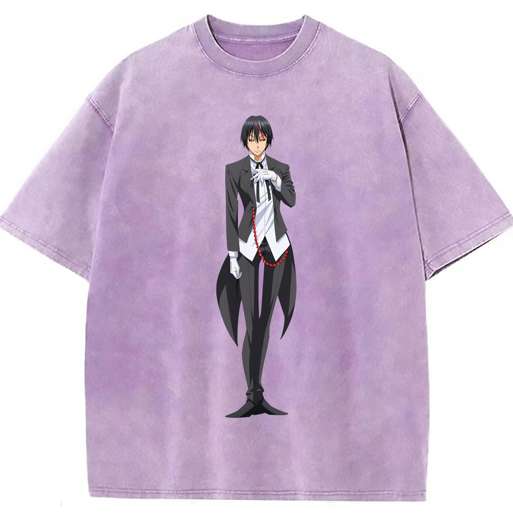 （画像用） 転スラ Regarding Reincarnated to Slime 綿100% ヴィンテージ風 半袖Tシャツ（フロントプリント）