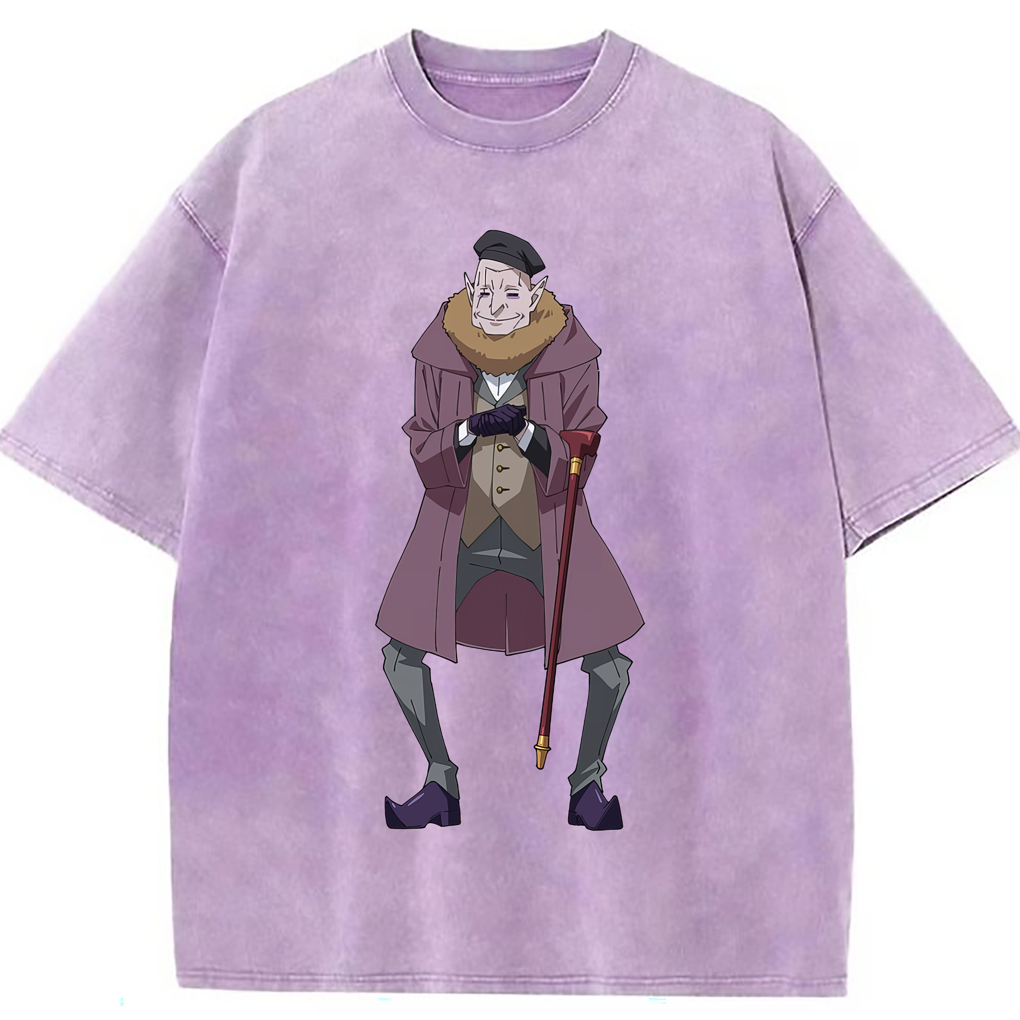 （画像用） 転スラ Regarding Reincarnated to Slime 綿100% ヴィンテージ風 半袖Tシャツ（フロントプリント）
