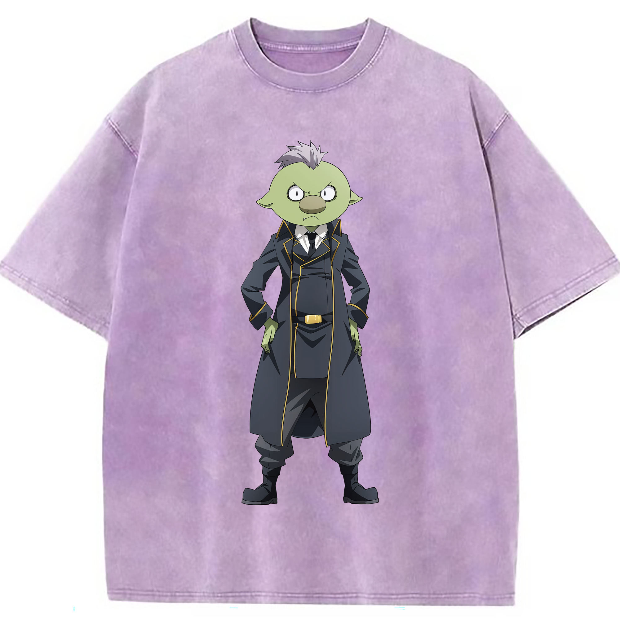 （画像用） 転スラ Regarding Reincarnated to Slime 綿100% ヴィンテージ風 半袖Tシャツ（フロントプリント）