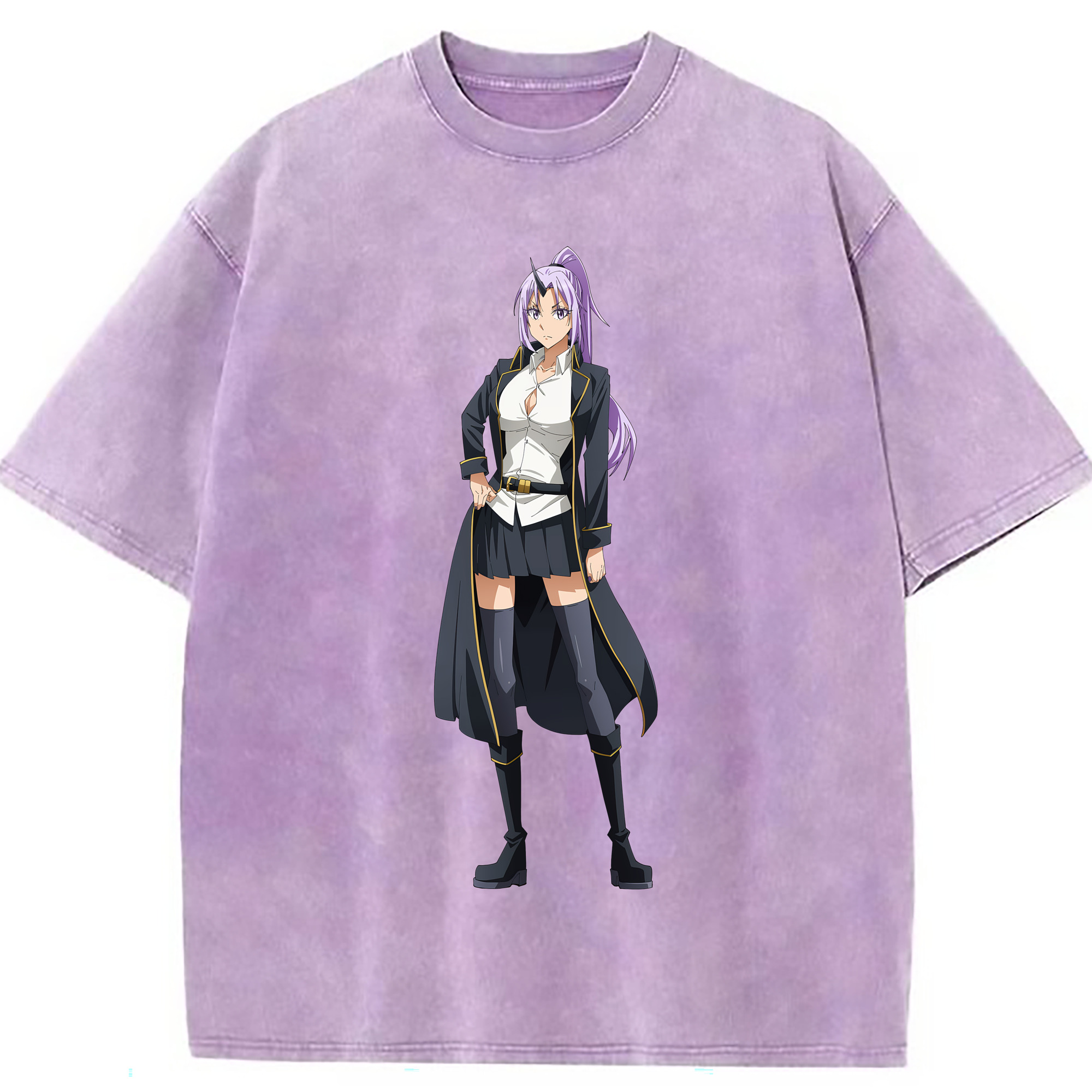 （画像用） 転スラ Regarding Reincarnated to Slime 綿100% ヴィンテージ風 半袖Tシャツ（フロントプリント）
