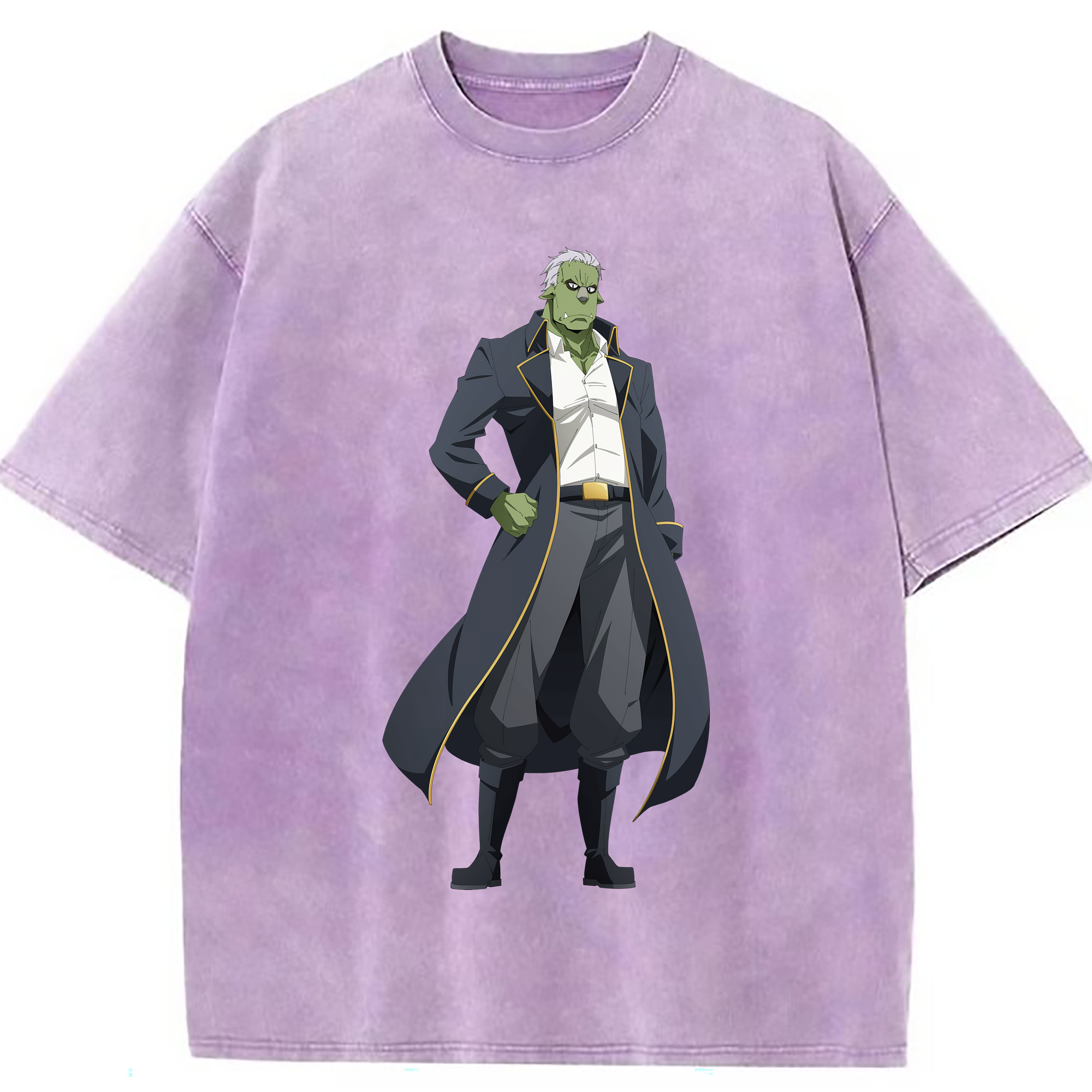 （画像用） 転スラ Regarding Reincarnated to Slime 綿100% ヴィンテージ風 半袖Tシャツ（フロントプリント）