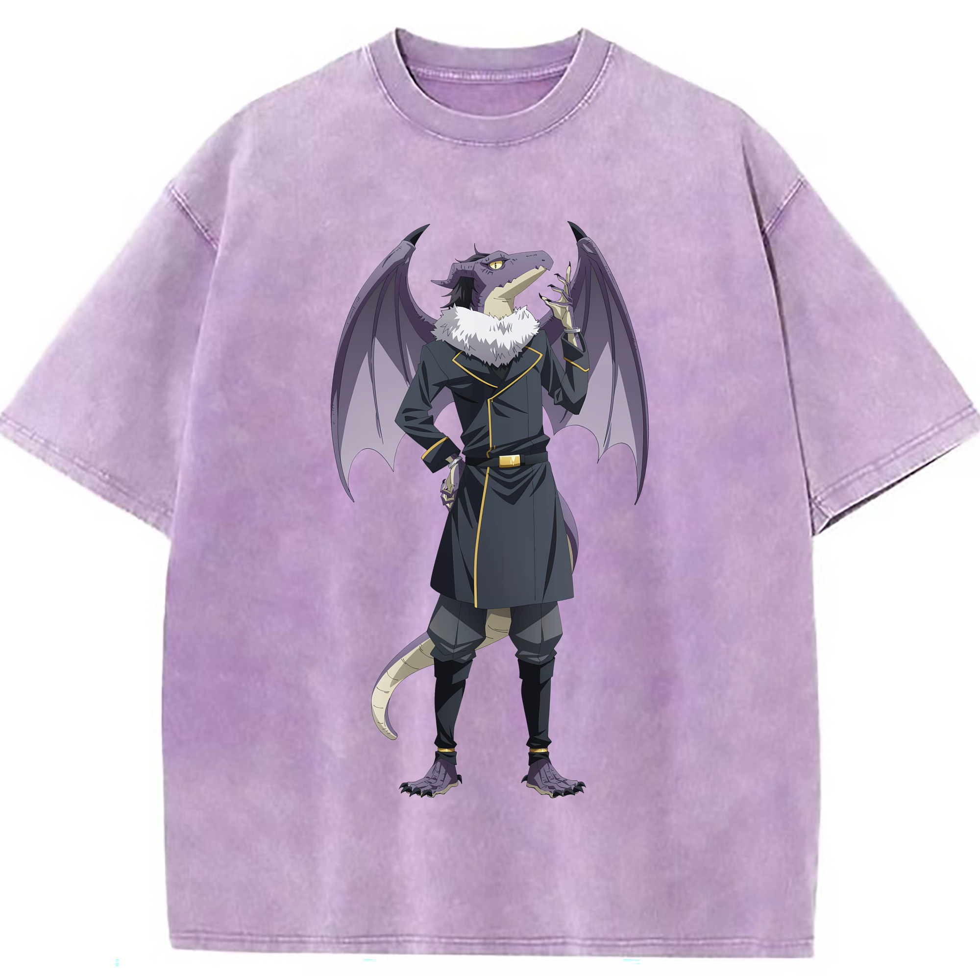 （画像用） 転スラ Regarding Reincarnated to Slime 綿100% ヴィンテージ風 半袖Tシャツ（フロントプリント）