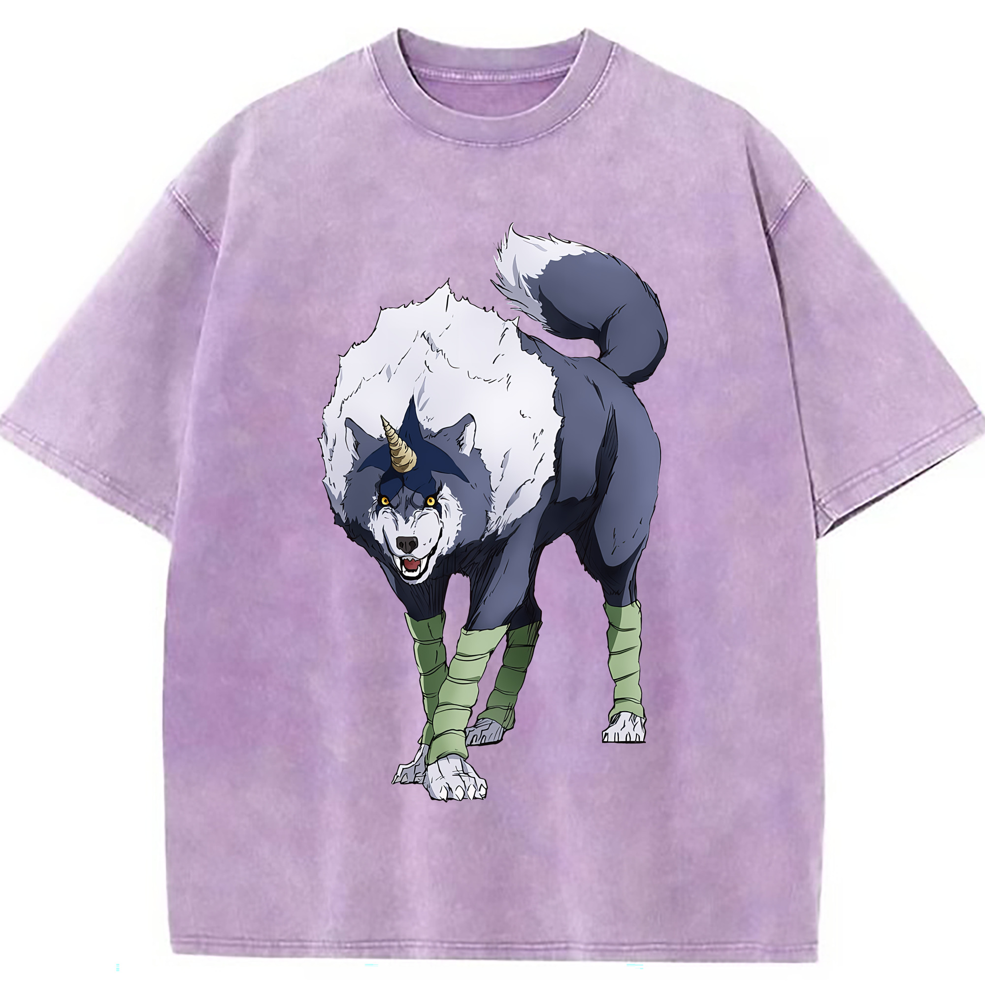 （画像用） 転スラ Regarding Reincarnated to Slime 綿100% ヴィンテージ風 半袖Tシャツ（フロントプリント）