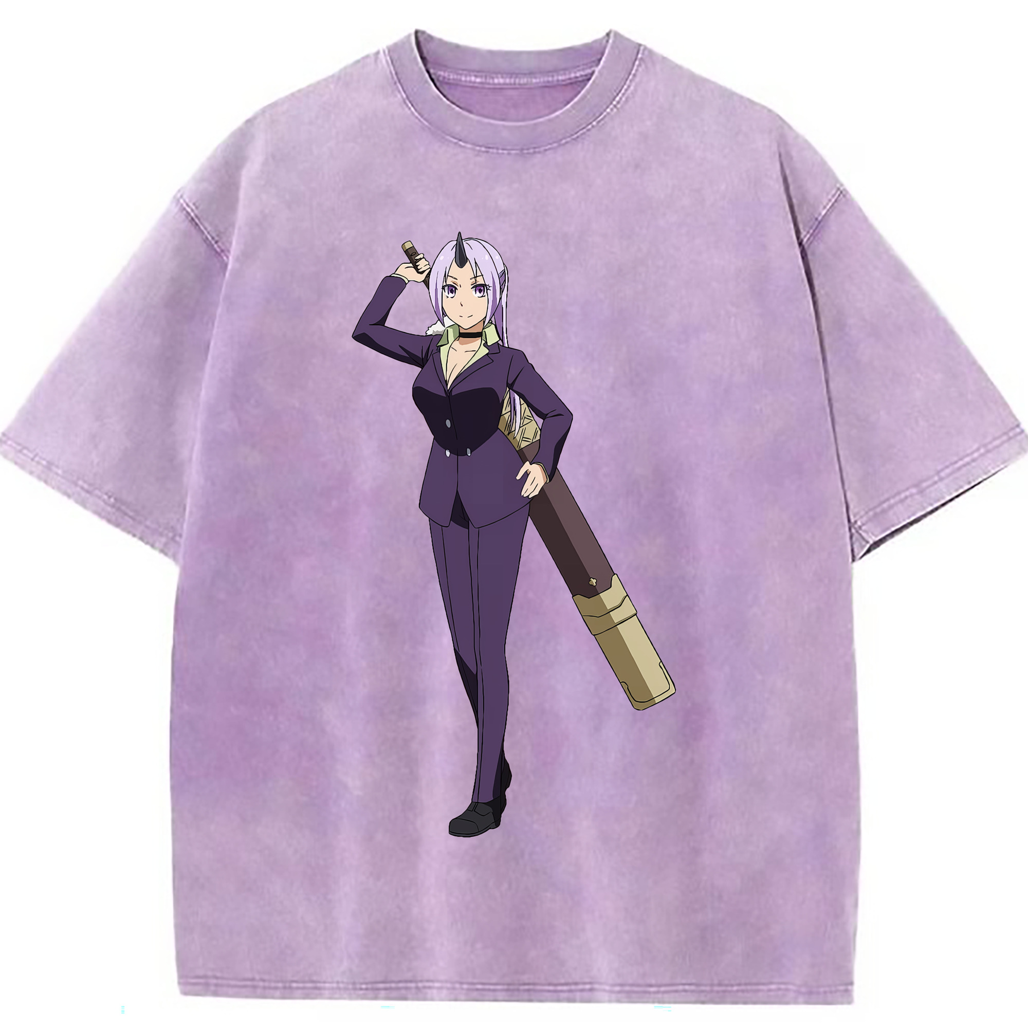 （画像用） 転スラ Regarding Reincarnated to Slime 綿100% ヴィンテージ風 半袖Tシャツ（フロントプリント）