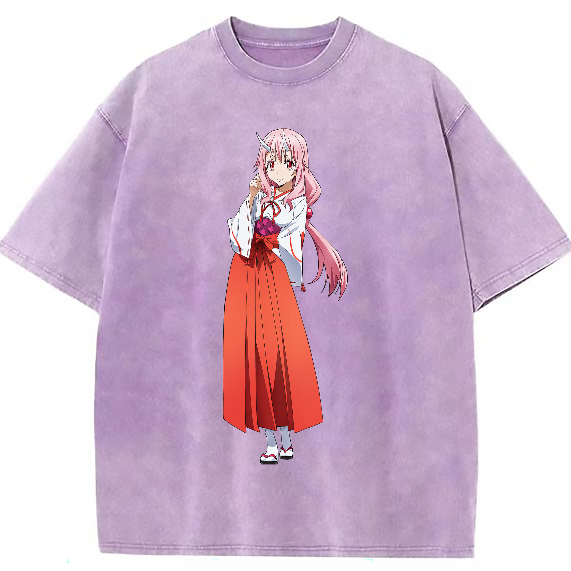 （画像用） 転スラ Regarding Reincarnated to Slime 綿100% ヴィンテージ風 半袖Tシャツ（フロントプリント）