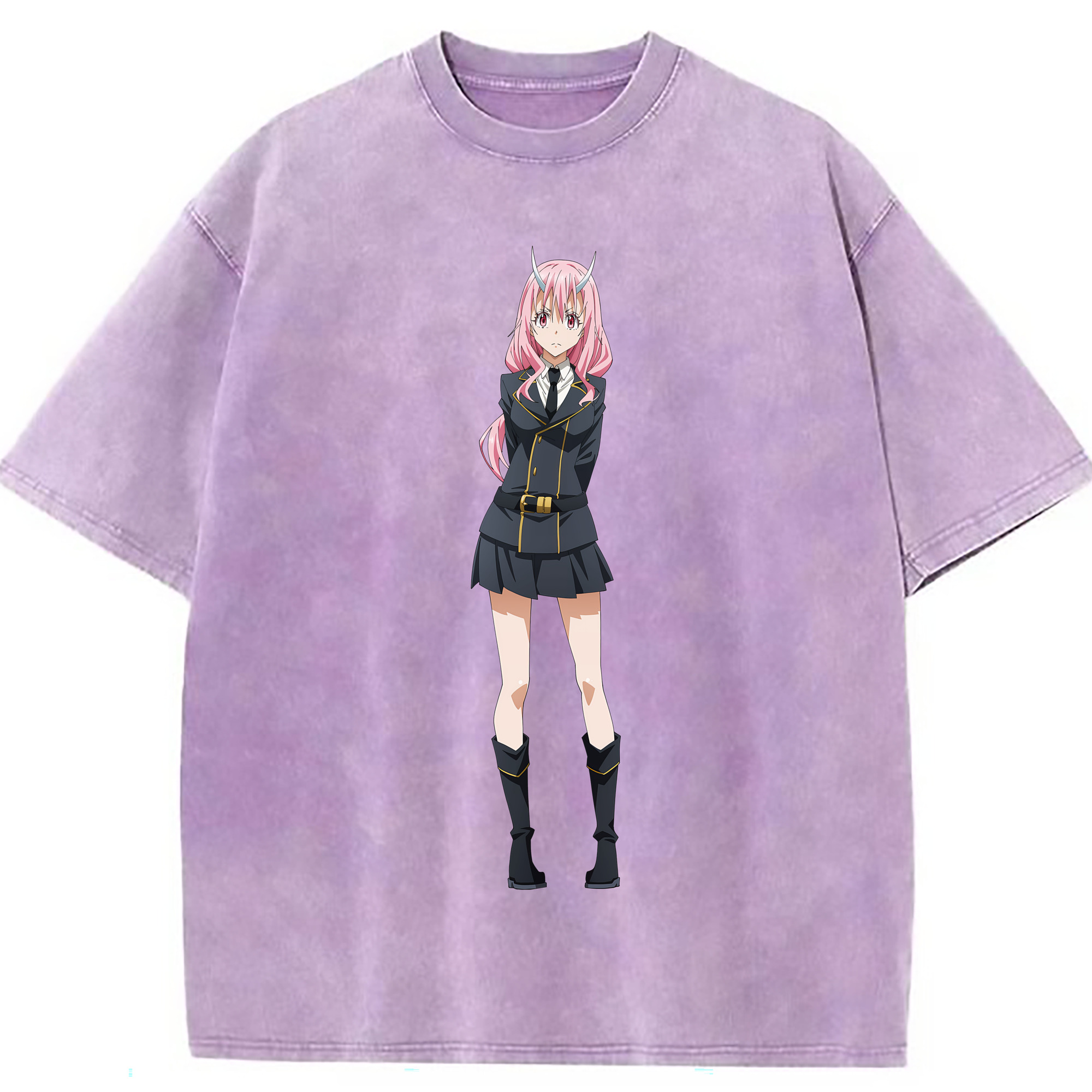 （画像用） 転スラ Regarding Reincarnated to Slime 綿100% ヴィンテージ風 半袖Tシャツ（フロントプリント）