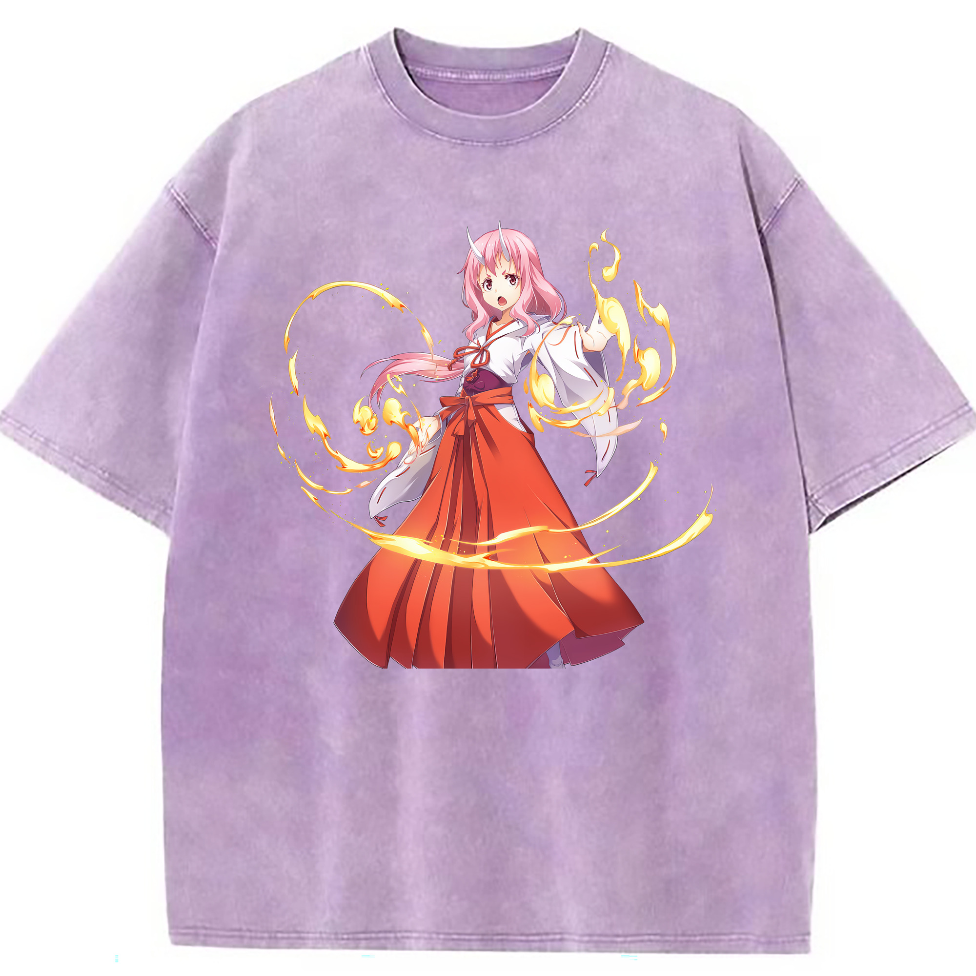 （画像用） 転スラ Regarding Reincarnated to Slime 綿100% ヴィンテージ風 半袖Tシャツ（フロントプリント）