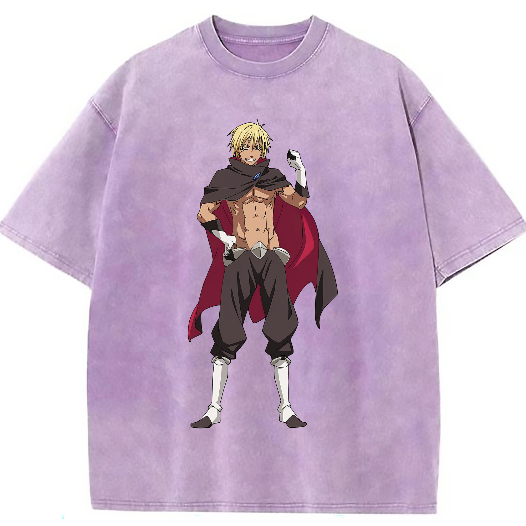 （画像用） 転スラ Regarding Reincarnated to Slime 綿100% ヴィンテージ風 半袖Tシャツ（フロントプリント）