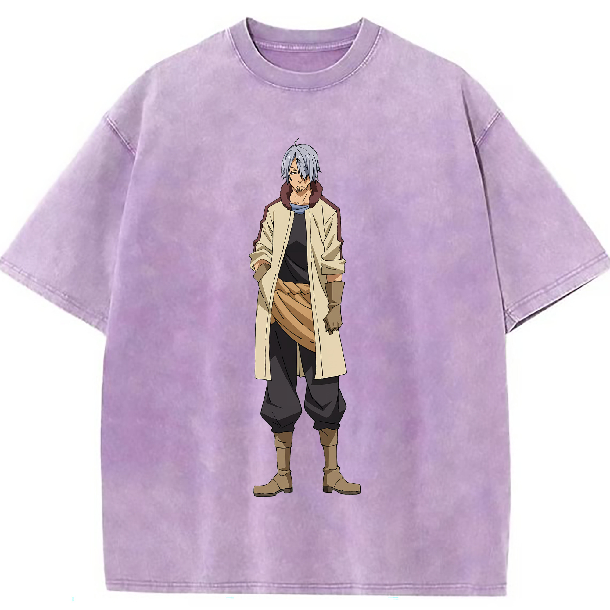 （画像用） 転スラ Regarding Reincarnated to Slime 綿100% ヴィンテージ風 半袖Tシャツ（フロントプリント）