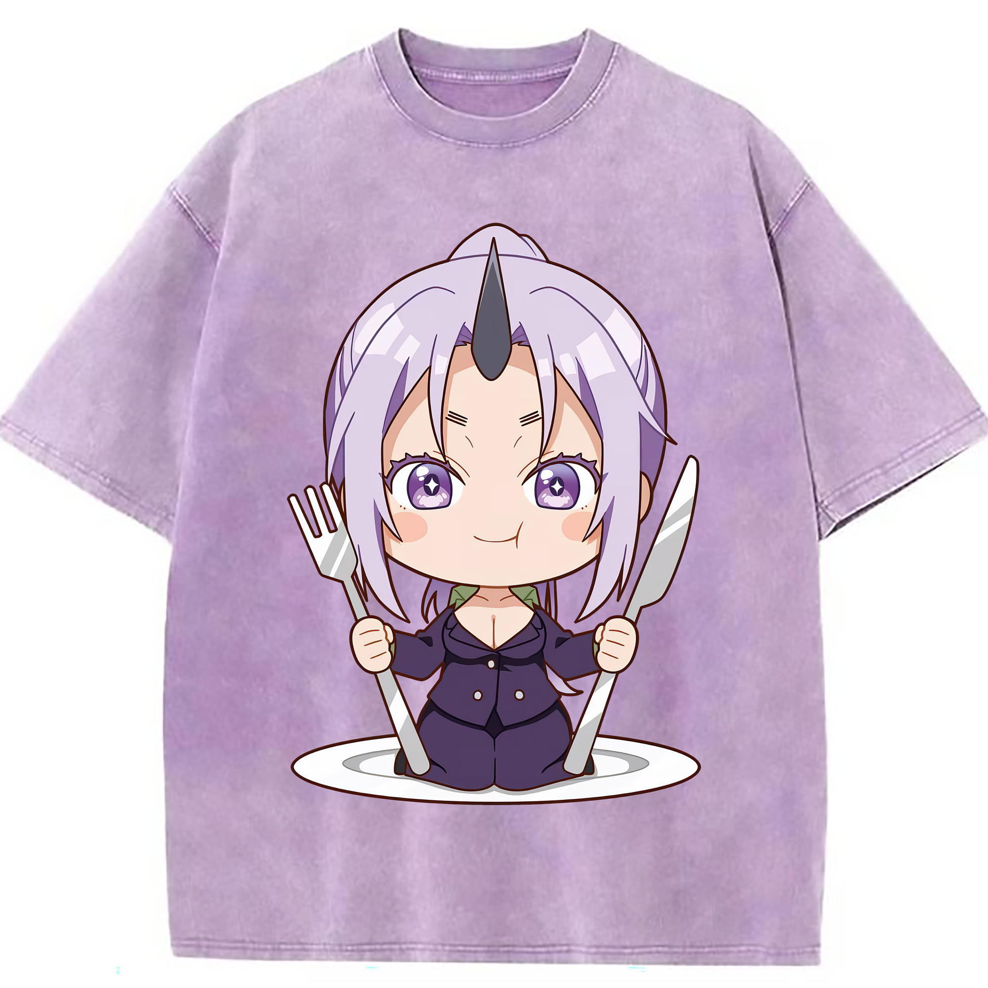 （画像用） 転スラ Regarding Reincarnated to Slime 綿100% ヴィンテージ風 半袖Tシャツ（フロントプリント）