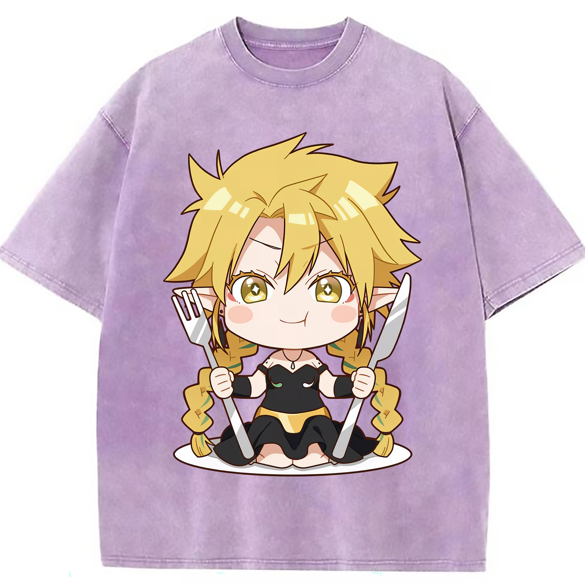 （画像用） 転スラ Regarding Reincarnated to Slime 綿100% ヴィンテージ風 半袖Tシャツ（フロントプリント）