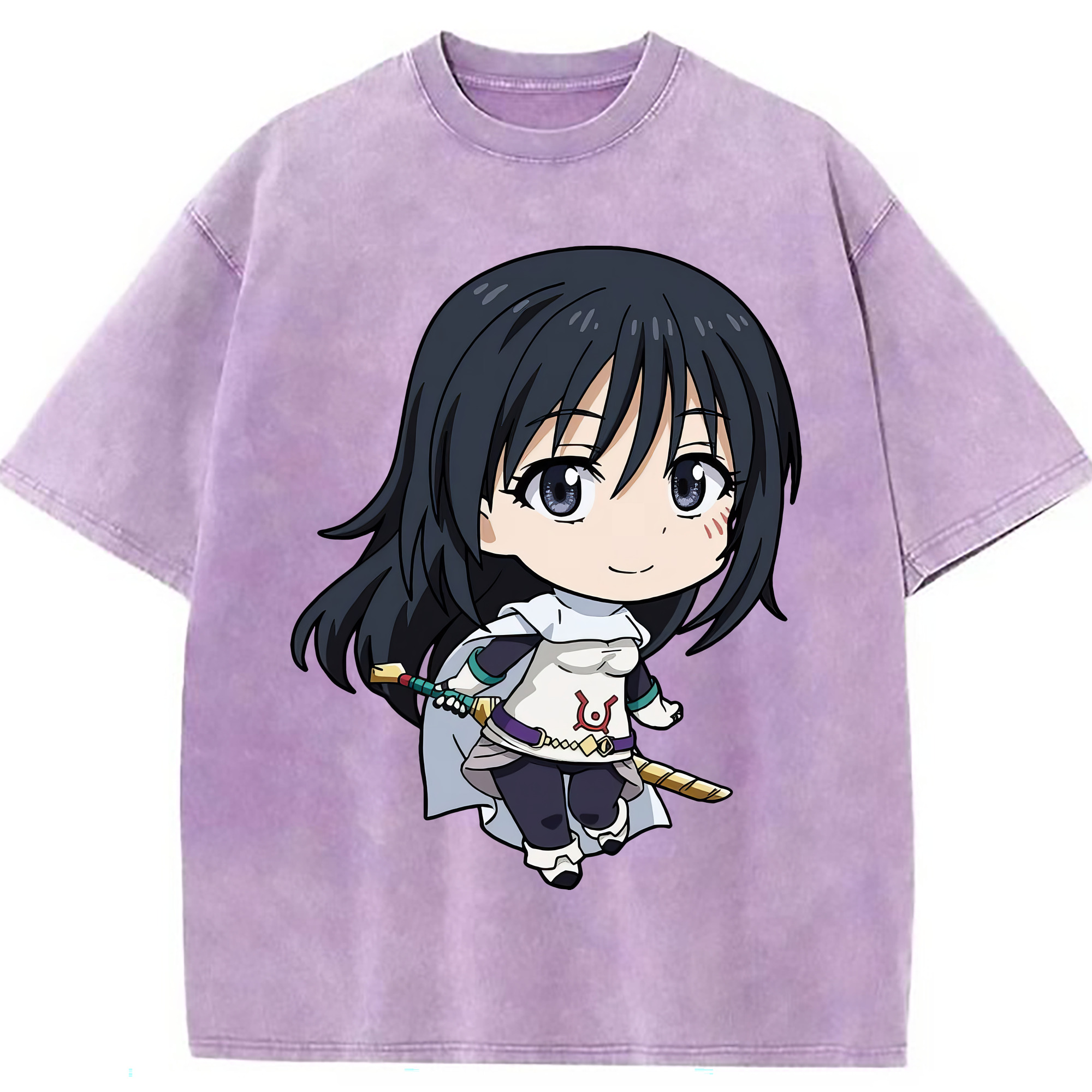 （画像用） 転スラ Regarding Reincarnated to Slime 綿100% ヴィンテージ風 半袖Tシャツ（フロントプリント）