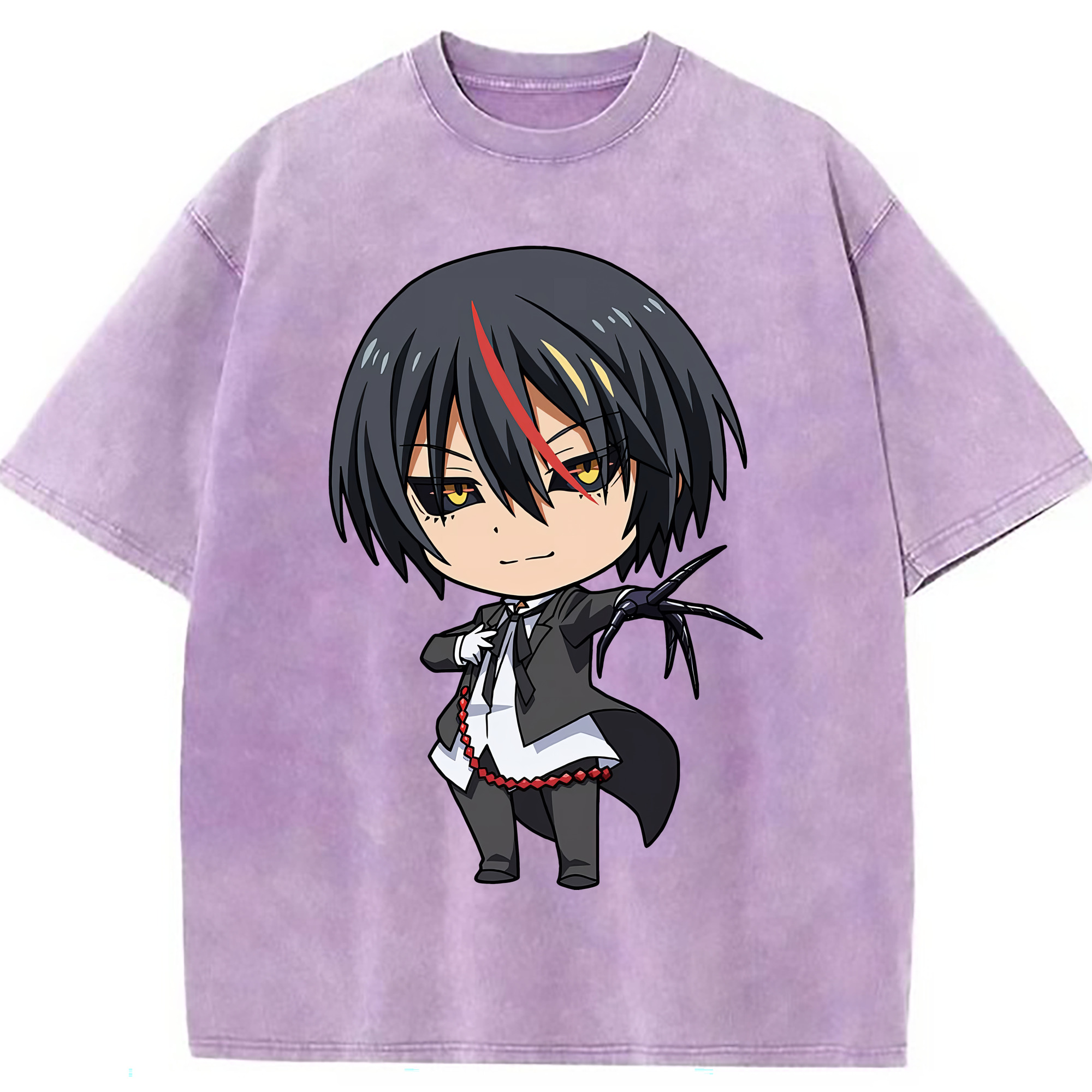 （画像用） 転スラ Regarding Reincarnated to Slime 綿100% ヴィンテージ風 半袖Tシャツ（フロントプリント）