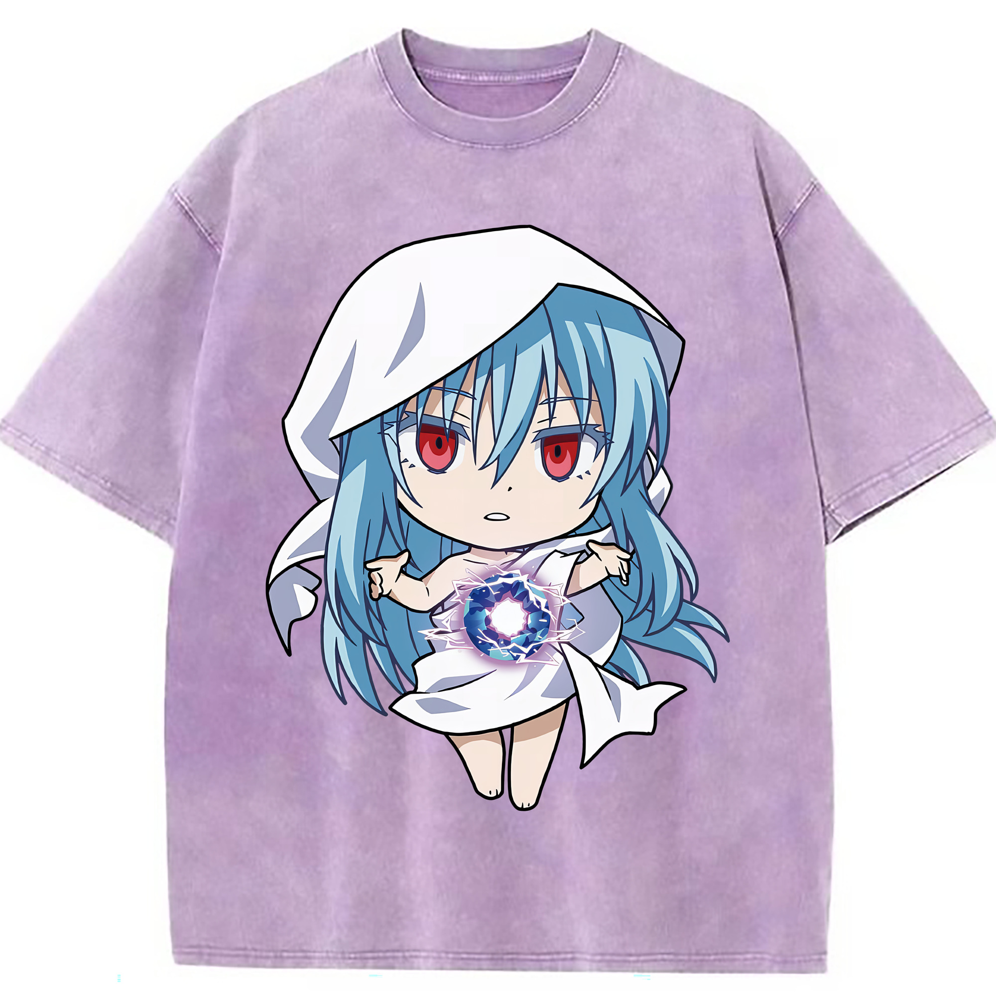 （画像用） 転スラ Regarding Reincarnated to Slime 綿100% ヴィンテージ風 半袖Tシャツ（フロントプリント）