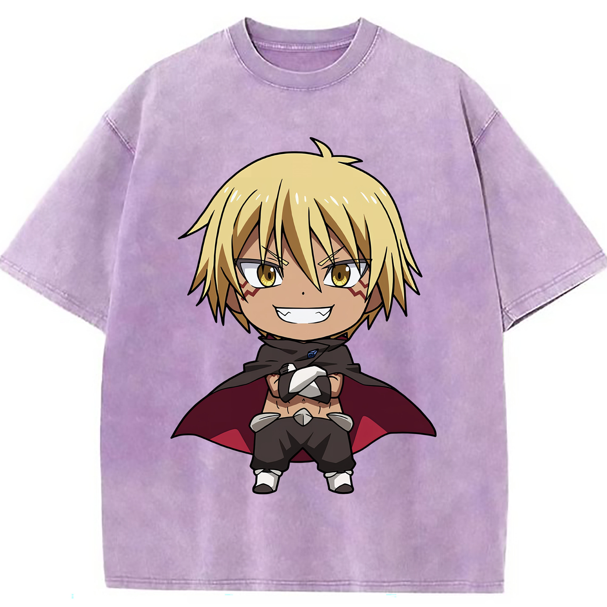 （画像用） 転スラ Regarding Reincarnated to Slime 綿100% ヴィンテージ風 半袖Tシャツ（フロントプリント）