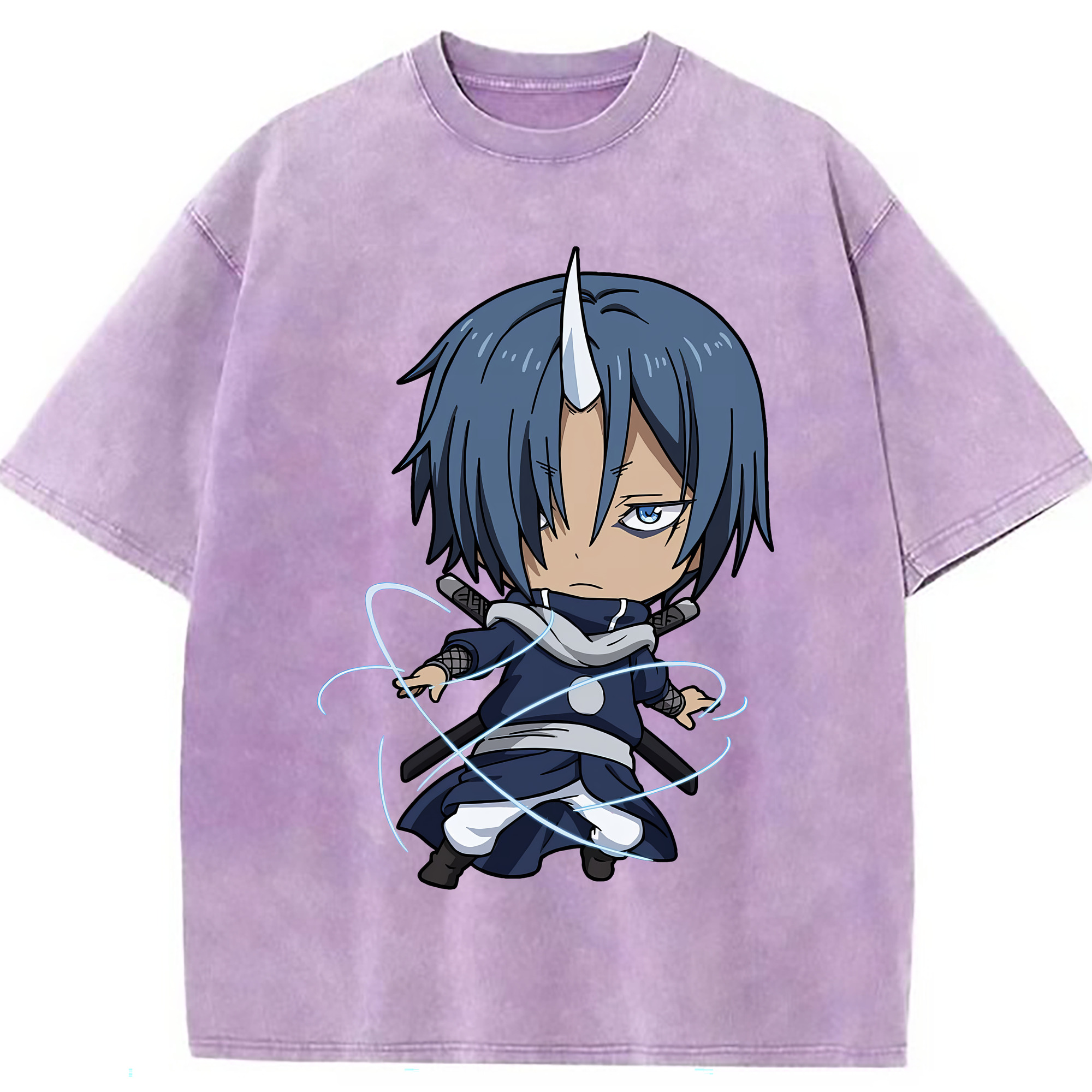（画像用） 転スラ Regarding Reincarnated to Slime 綿100% ヴィンテージ風 半袖Tシャツ（フロントプリント）