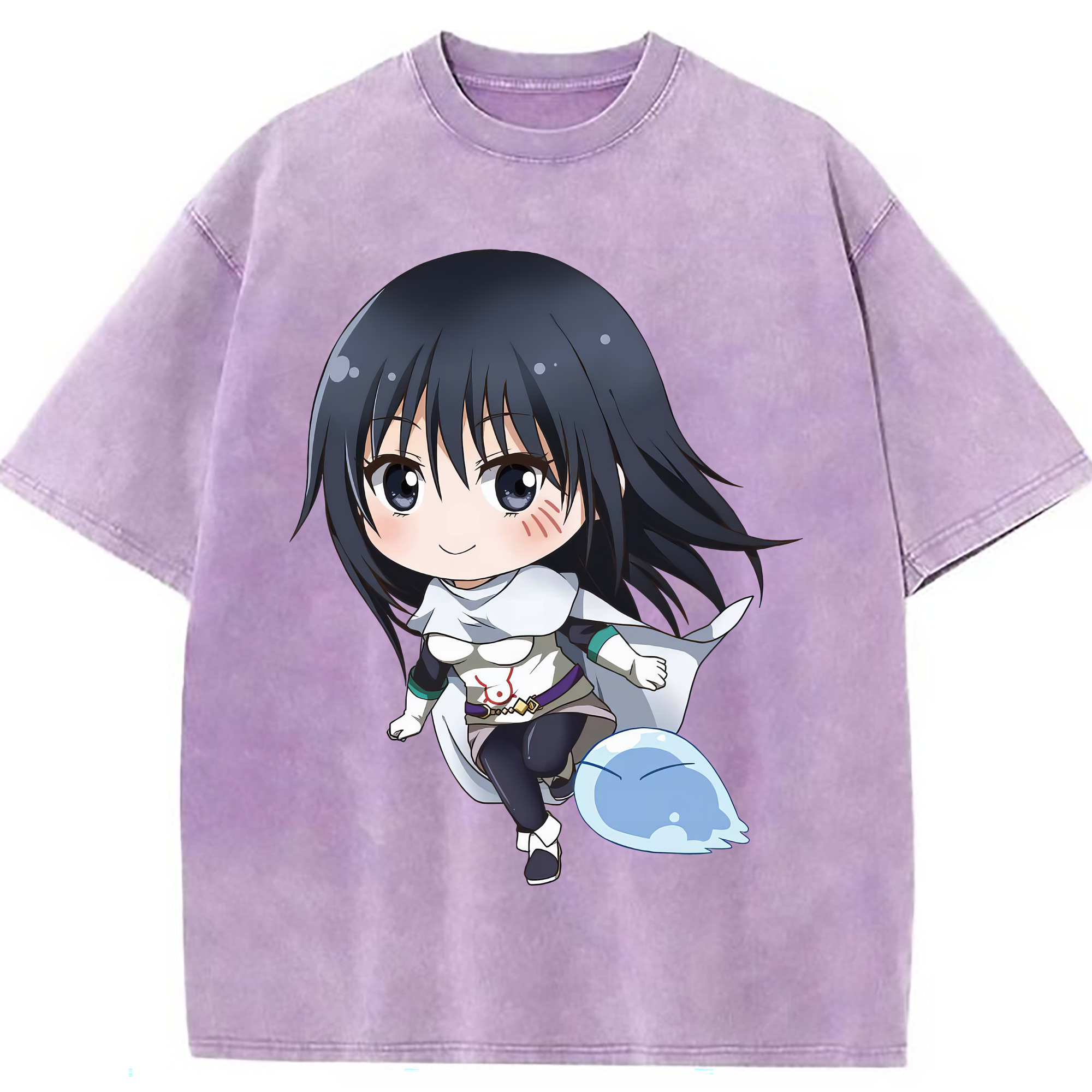 （画像用） 転スラ Regarding Reincarnated to Slime 綿100% ヴィンテージ風 半袖Tシャツ（フロントプリント）