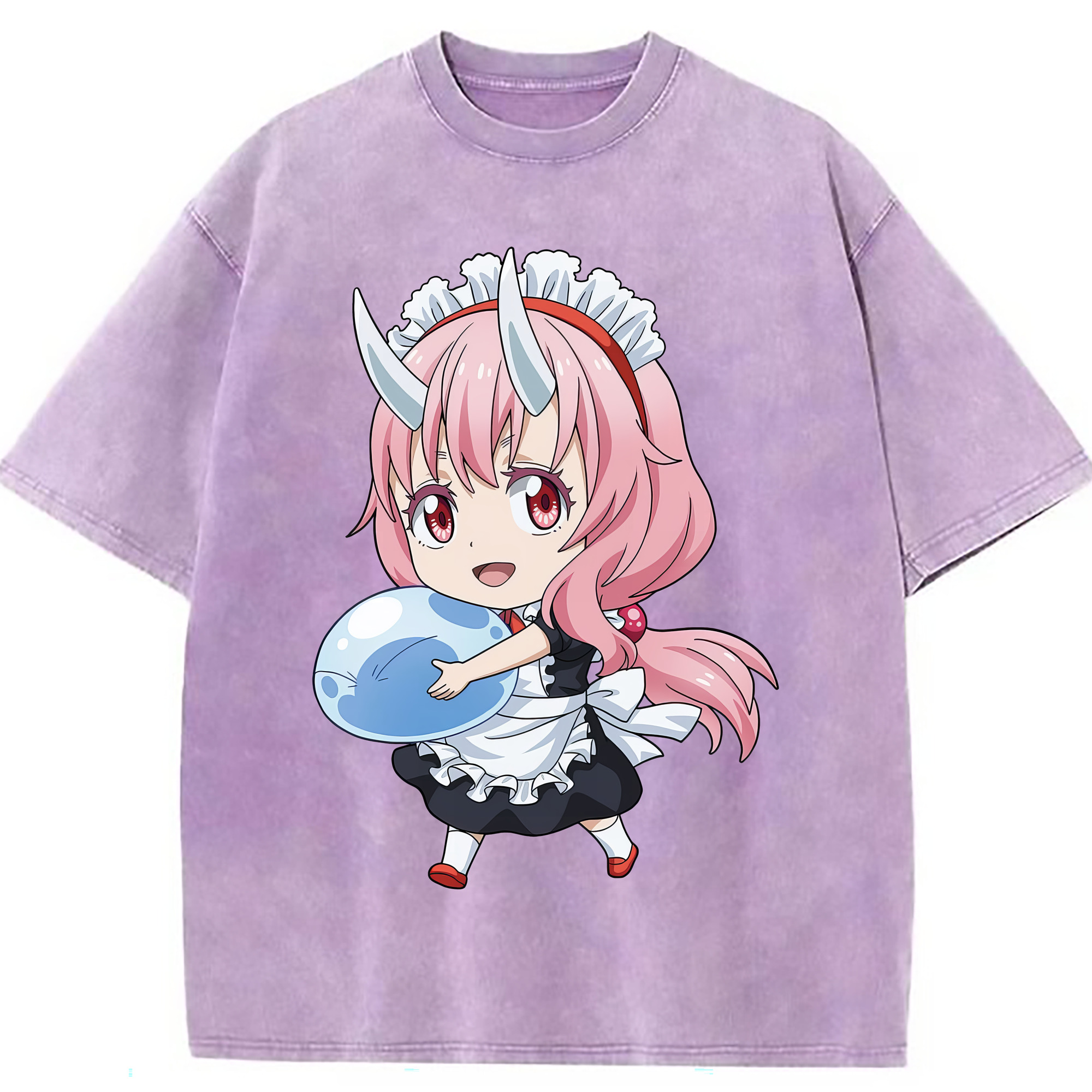 （画像用） 転スラ Regarding Reincarnated to Slime 綿100% ヴィンテージ風 半袖Tシャツ（フロントプリント）