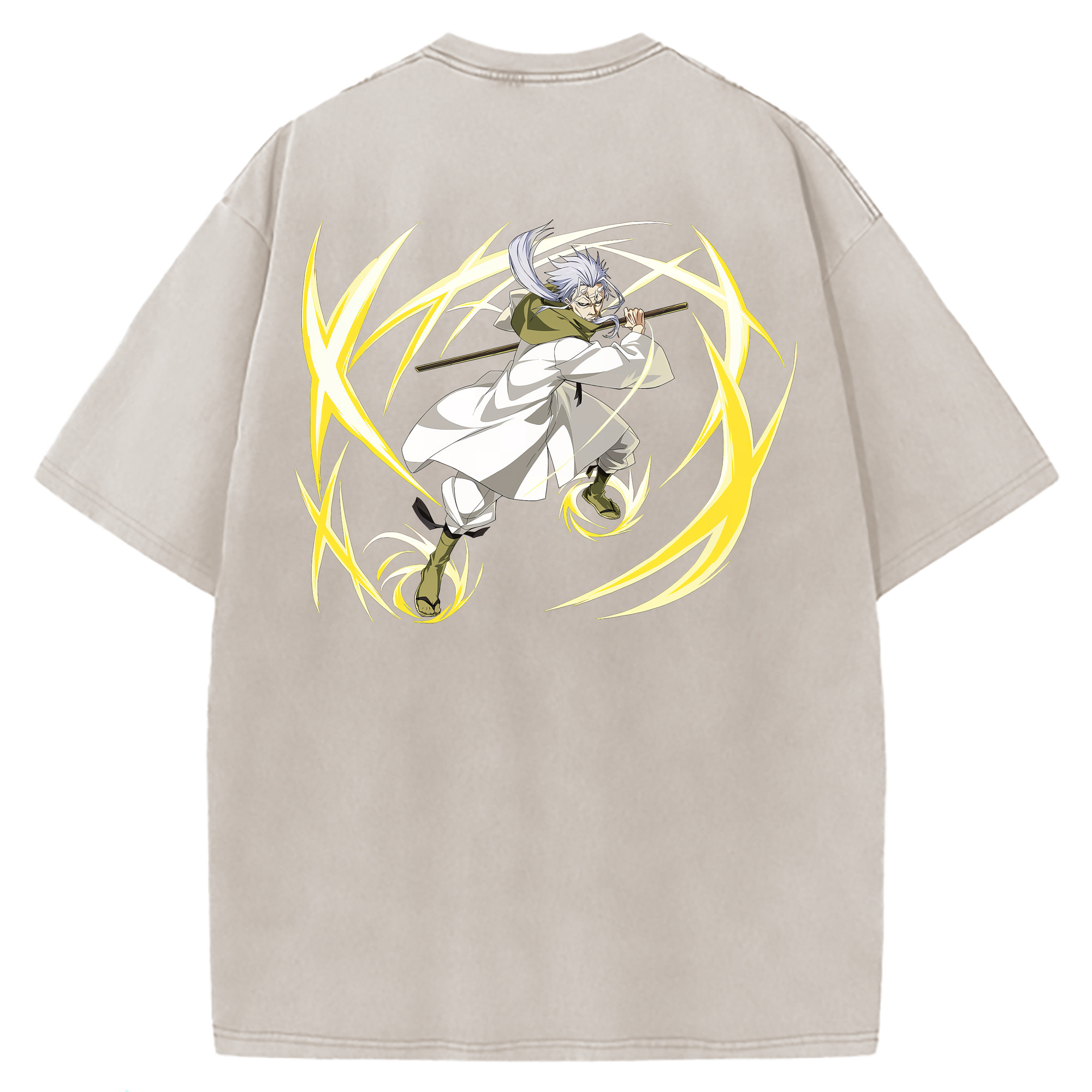 （画像用） 転スラ Regarding Reincarnated to Slime 綿100% ヴィンテージ風 半袖Tシャツ（背面プリント）