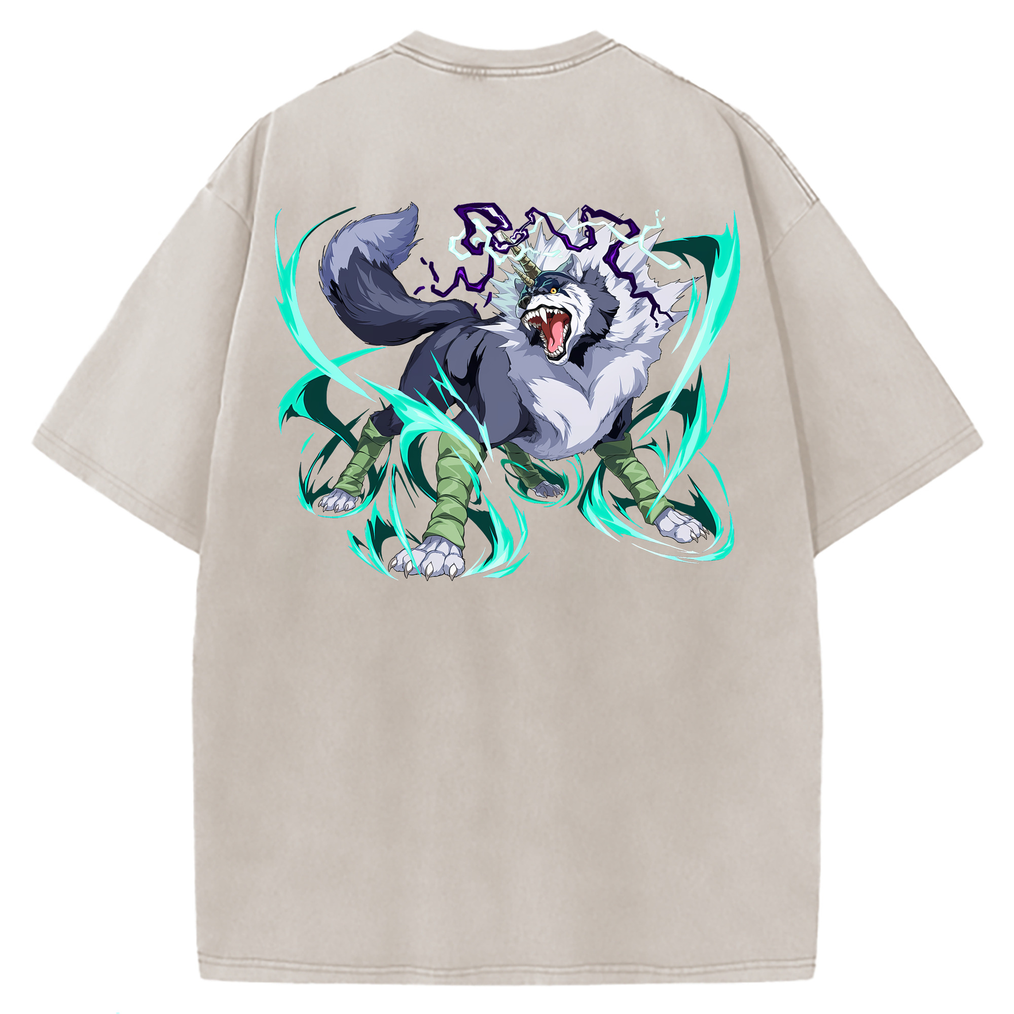 （画像用） 転スラ Regarding Reincarnated to Slime 綿100% ヴィンテージ風 半袖Tシャツ（背面プリント）