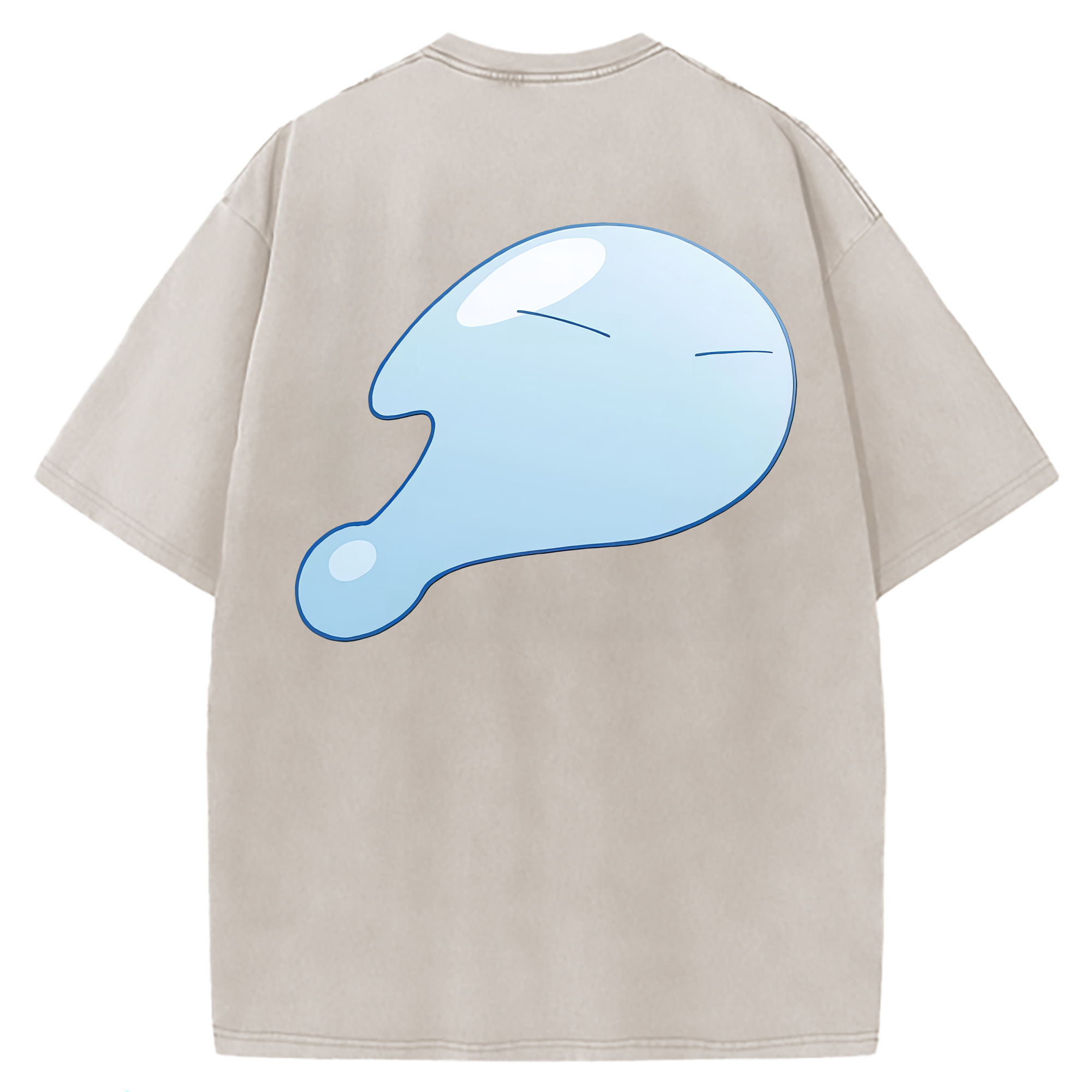 （画像用） 転スラ Regarding Reincarnated to Slime 綿100% ヴィンテージ風 半袖Tシャツ（背面プリント）
