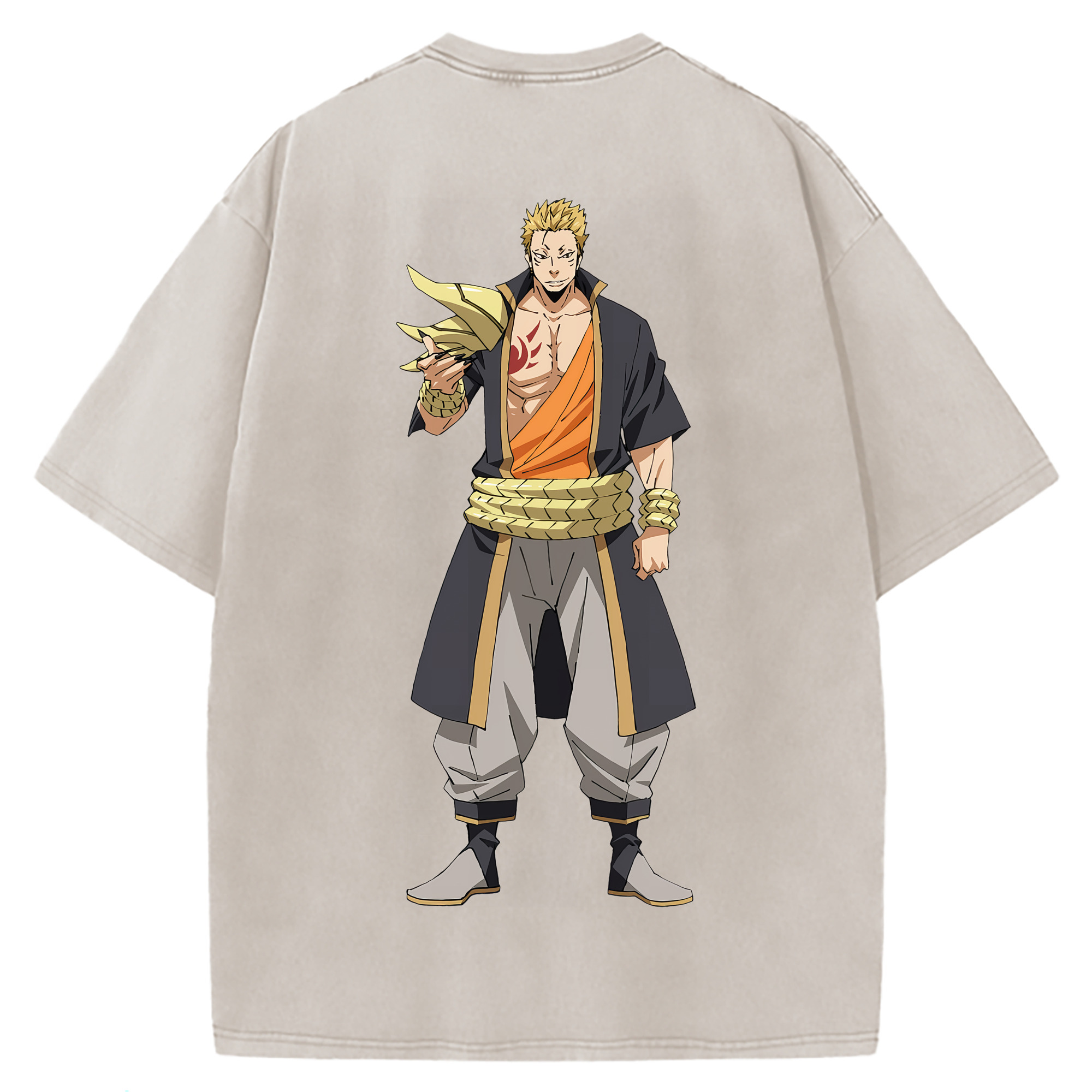 （画像用） 転スラ Regarding Reincarnated to Slime 綿100% ヴィンテージ風 半袖Tシャツ（背面プリント）
