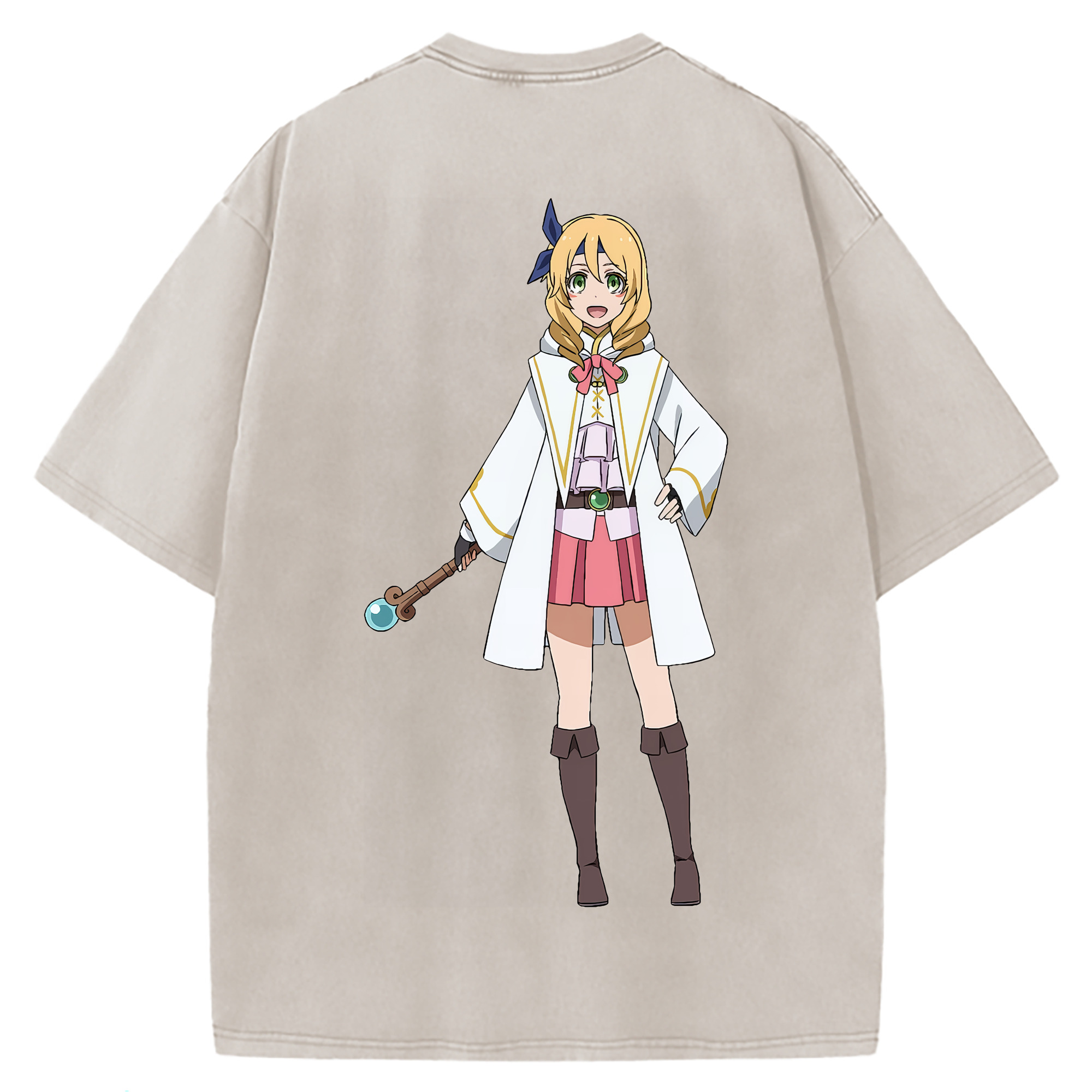 （画像用） 転スラ Regarding Reincarnated to Slime 綿100% ヴィンテージ風 半袖Tシャツ（背面プリント）