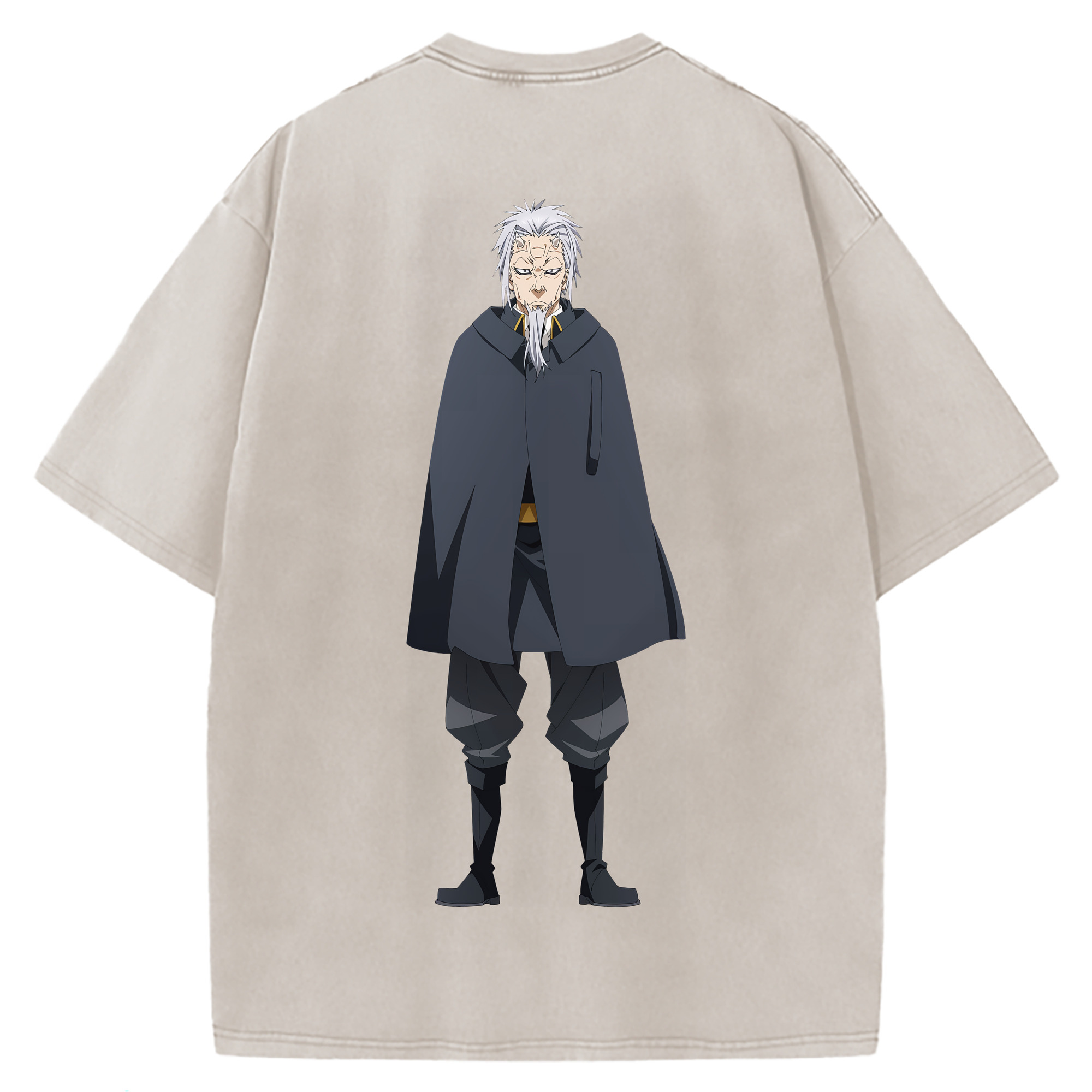 （画像用） 転スラ Regarding Reincarnated to Slime 綿100% ヴィンテージ風 半袖Tシャツ（背面プリント）