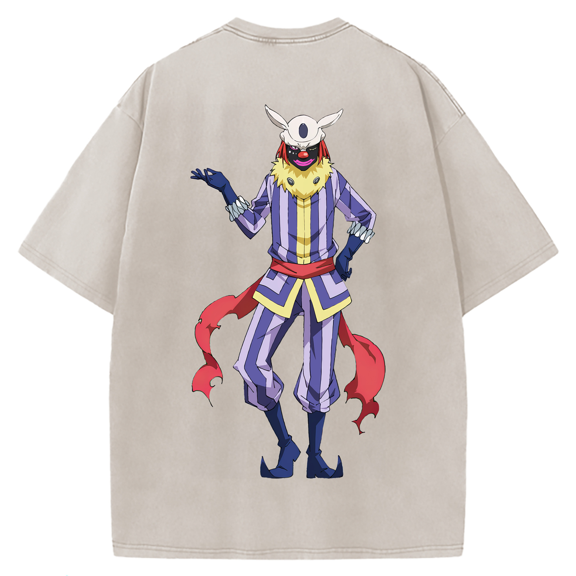 （画像用） 転スラ Regarding Reincarnated to Slime 綿100% ヴィンテージ風 半袖Tシャツ（背面プリント）