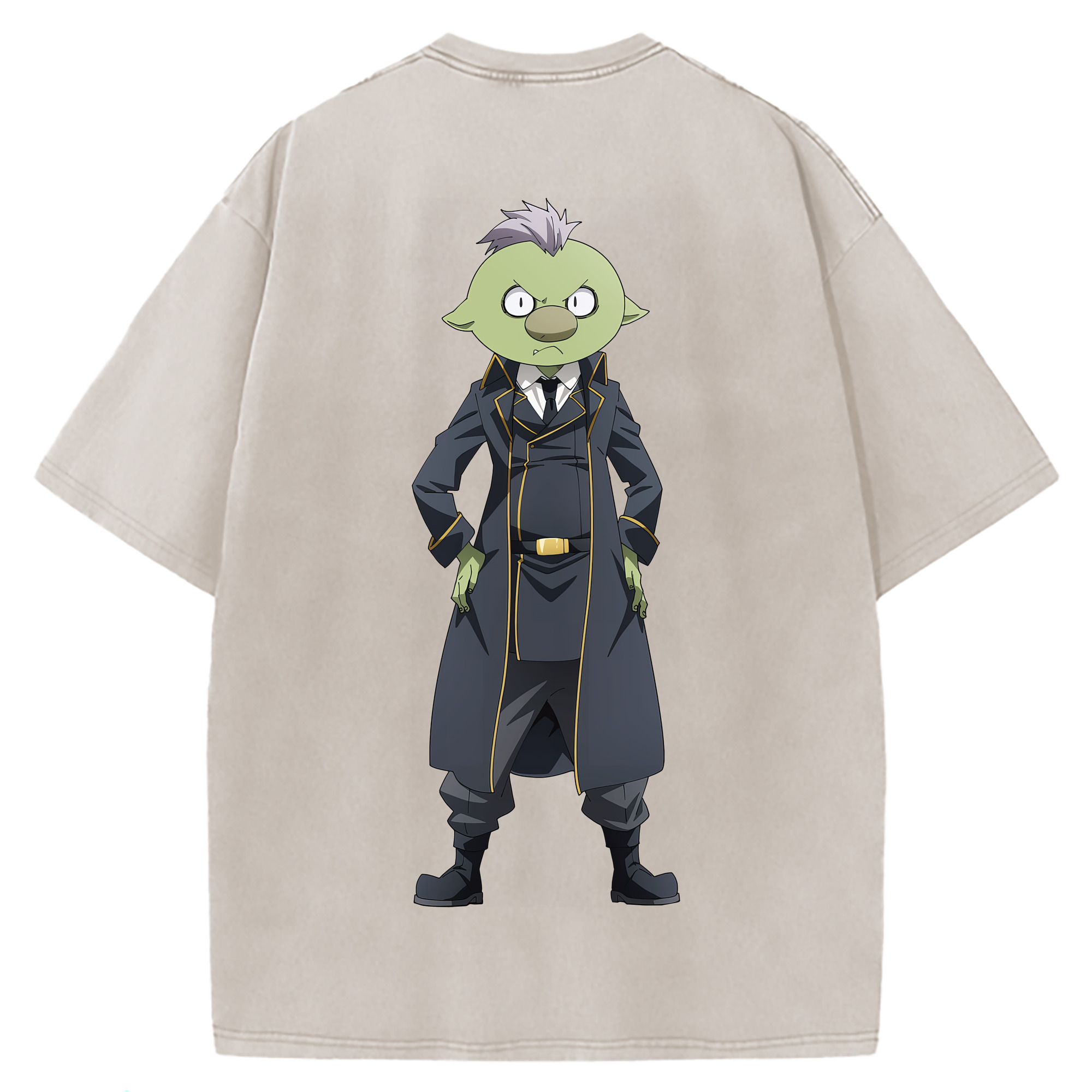（画像用） 転スラ Regarding Reincarnated to Slime 綿100% ヴィンテージ風 半袖Tシャツ（背面プリント）