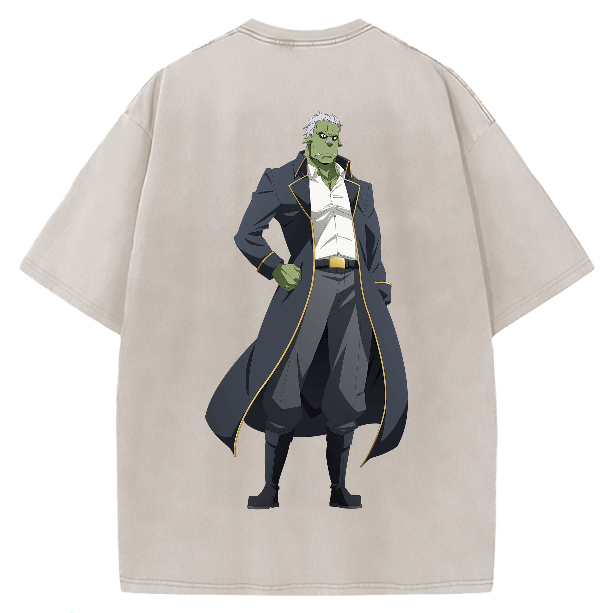 （画像用） 転スラ Regarding Reincarnated to Slime 綿100% ヴィンテージ風 半袖Tシャツ（背面プリント）