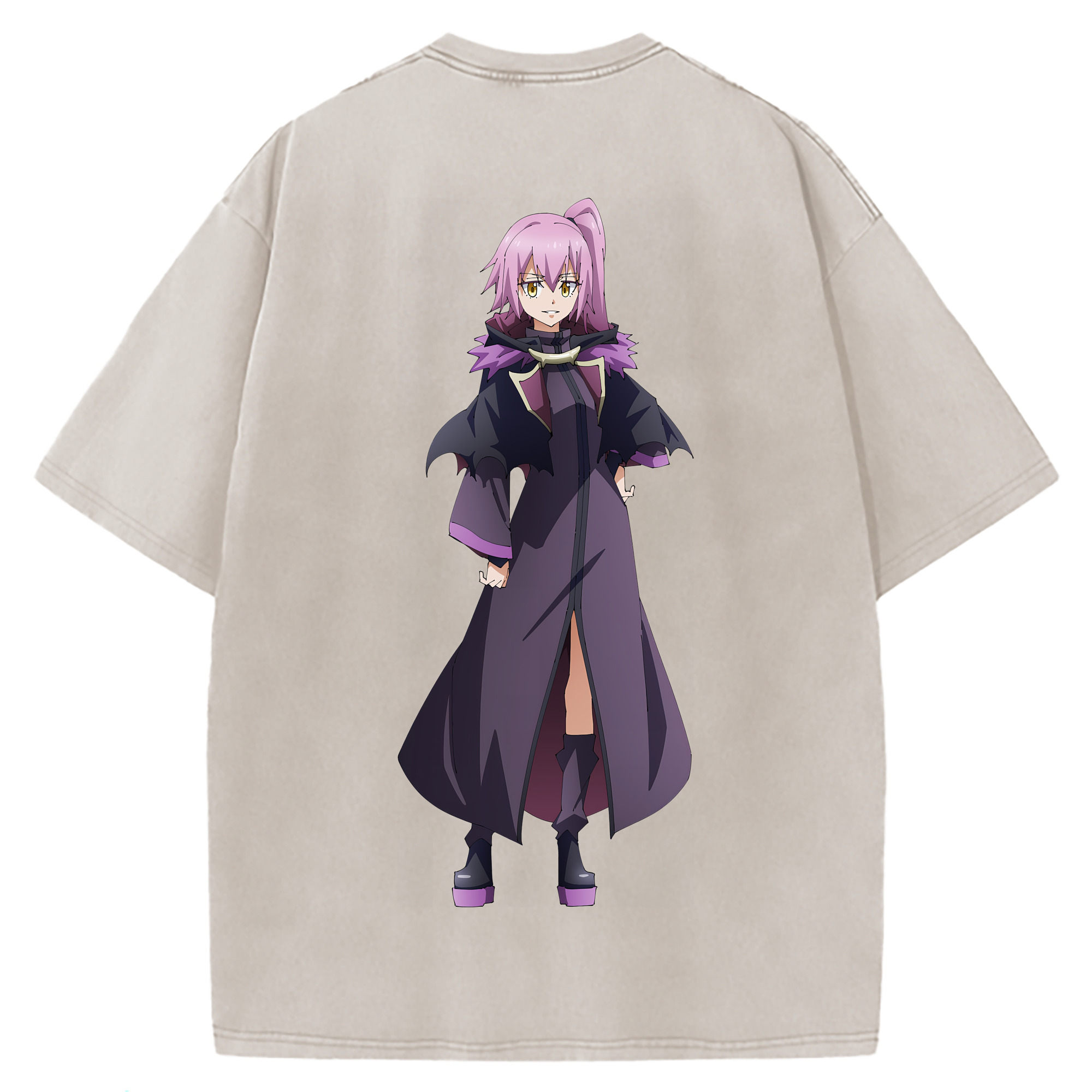 （画像用） 転スラ Regarding Reincarnated to Slime 綿100% ヴィンテージ風 半袖Tシャツ（背面プリント）