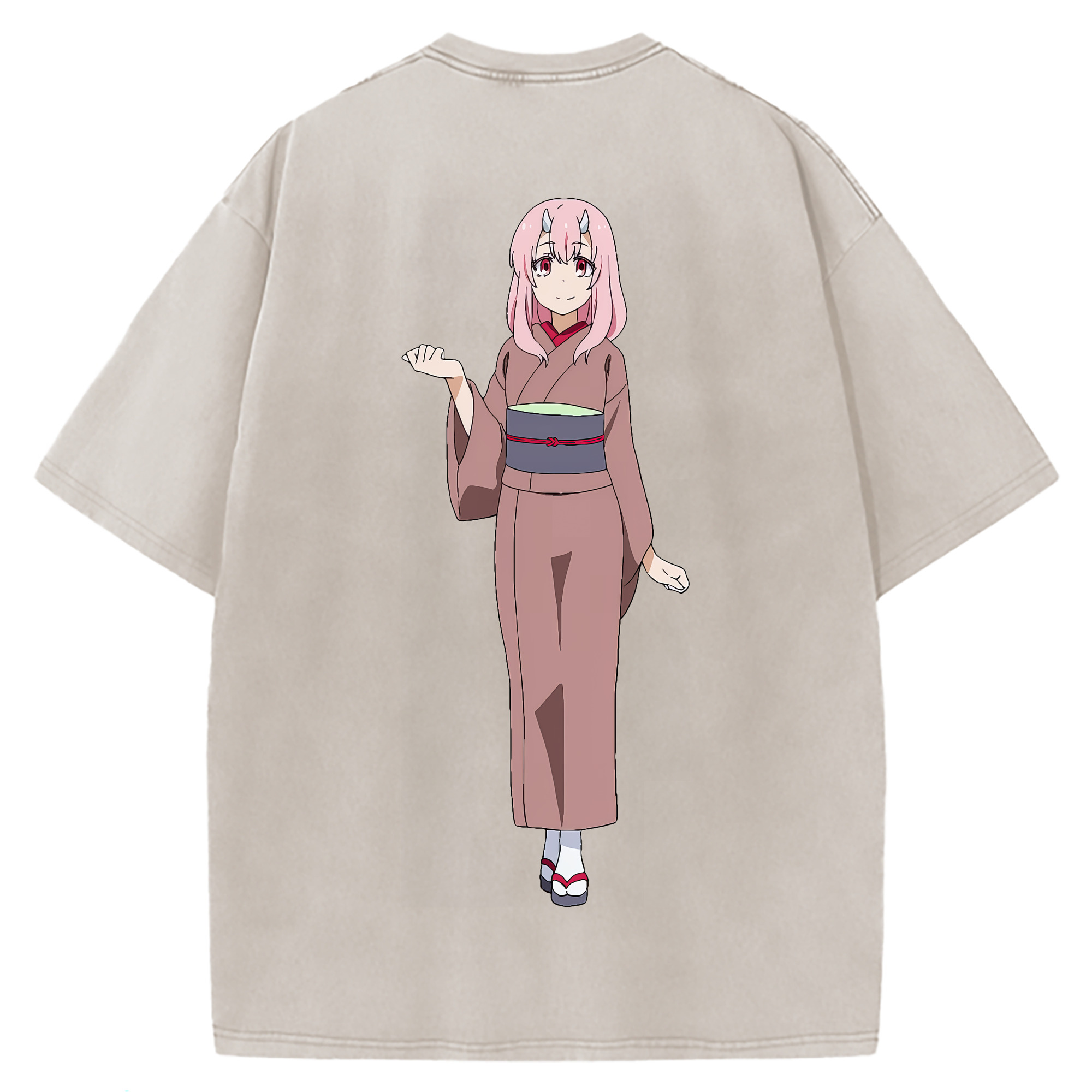 （画像用） 転スラ Regarding Reincarnated to Slime 綿100% ヴィンテージ風 半袖Tシャツ（背面プリント）