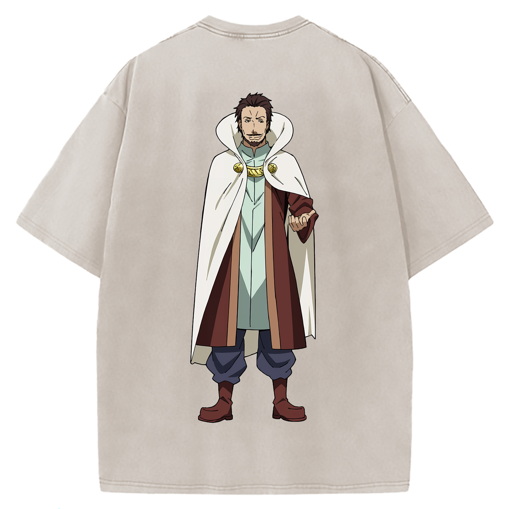 （画像用） 転スラ Regarding Reincarnated to Slime 綿100% ヴィンテージ風 半袖Tシャツ（背面プリント）