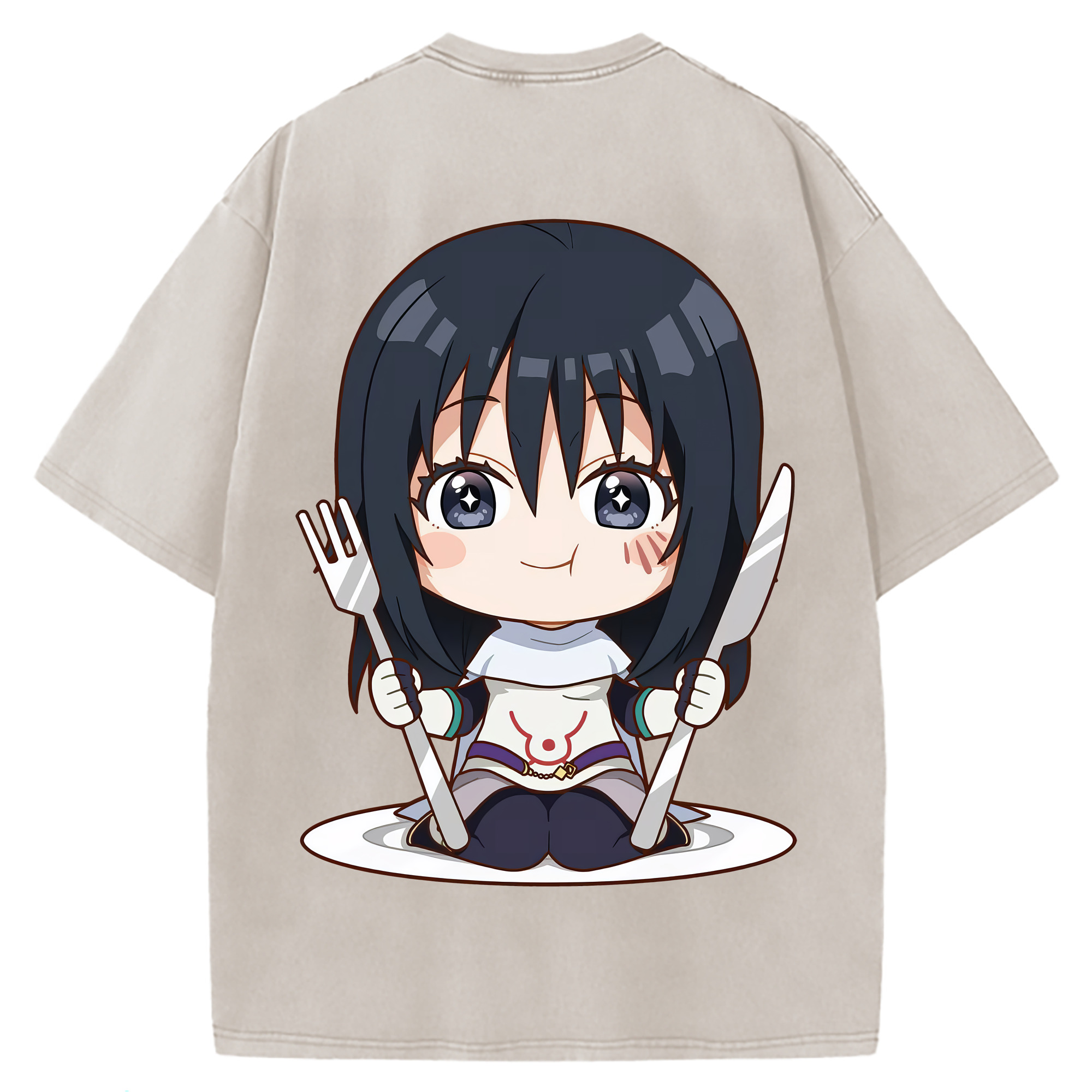 （画像用） 転スラ Regarding Reincarnated to Slime 綿100% ヴィンテージ風 半袖Tシャツ（背面プリント）