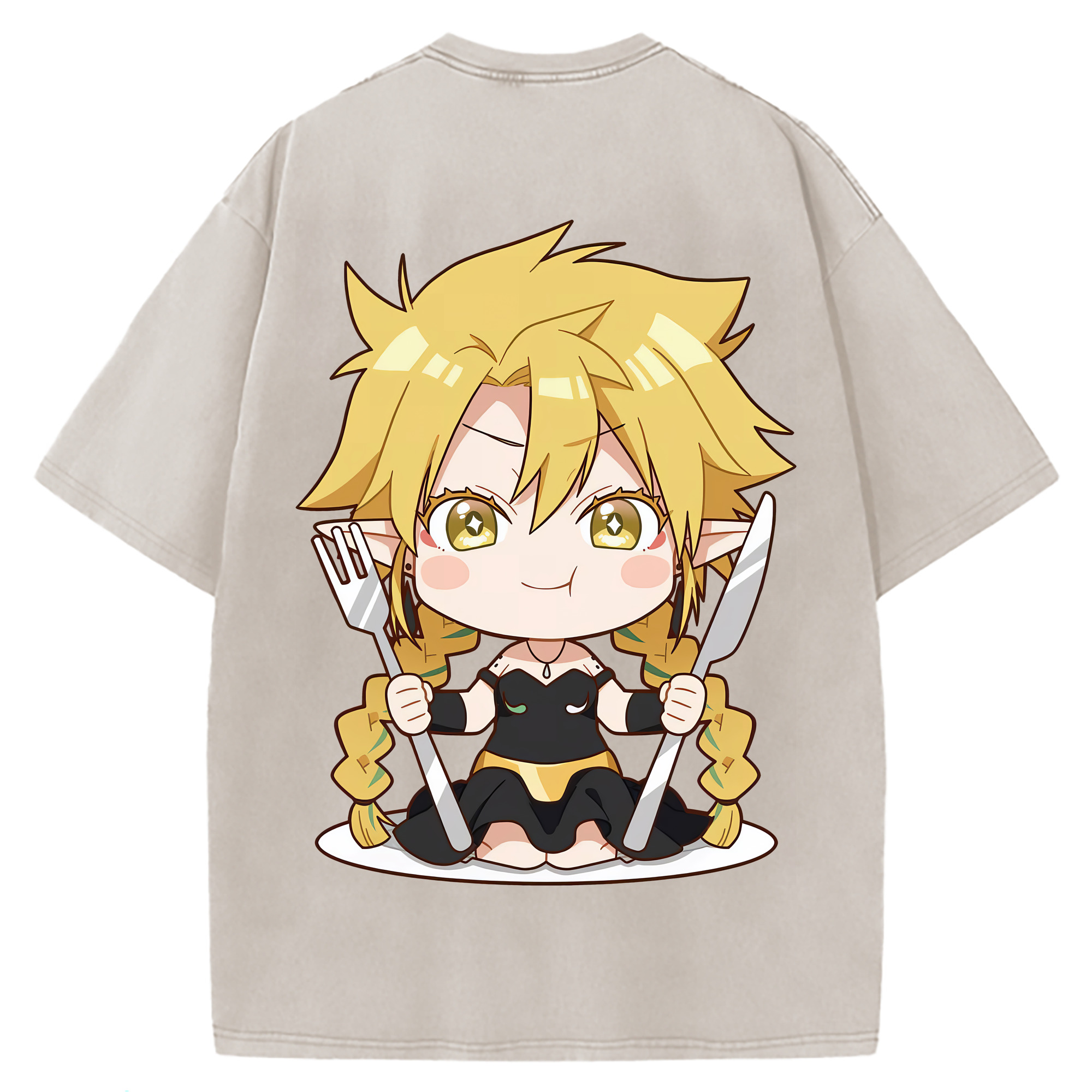 （画像用） 転スラ Regarding Reincarnated to Slime 綿100% ヴィンテージ風 半袖Tシャツ（背面プリント）