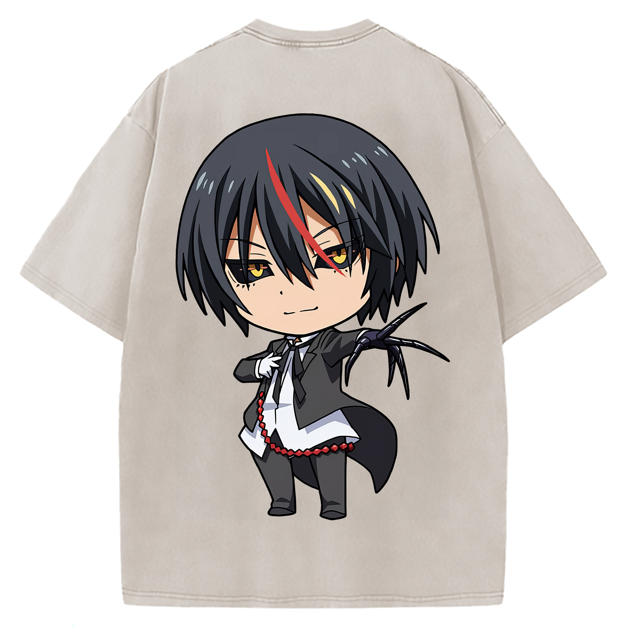 （画像用） 転スラ Regarding Reincarnated to Slime 綿100% ヴィンテージ風 半袖Tシャツ（背面プリント）