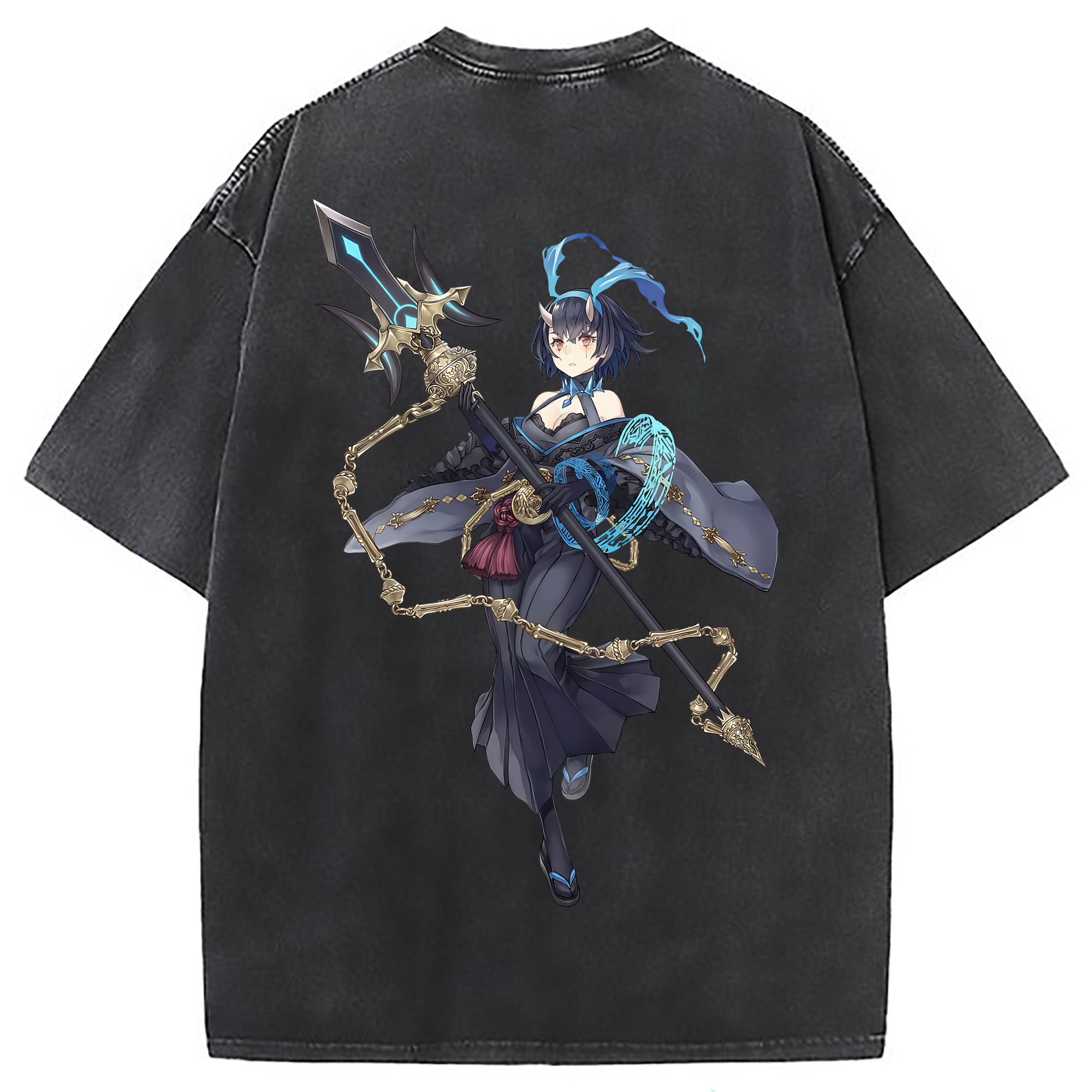 （画像用） 転スラ Regarding Reincarnated to Slime 綿100% ヴィンテージ風 半袖Tシャツ（背面プリント）