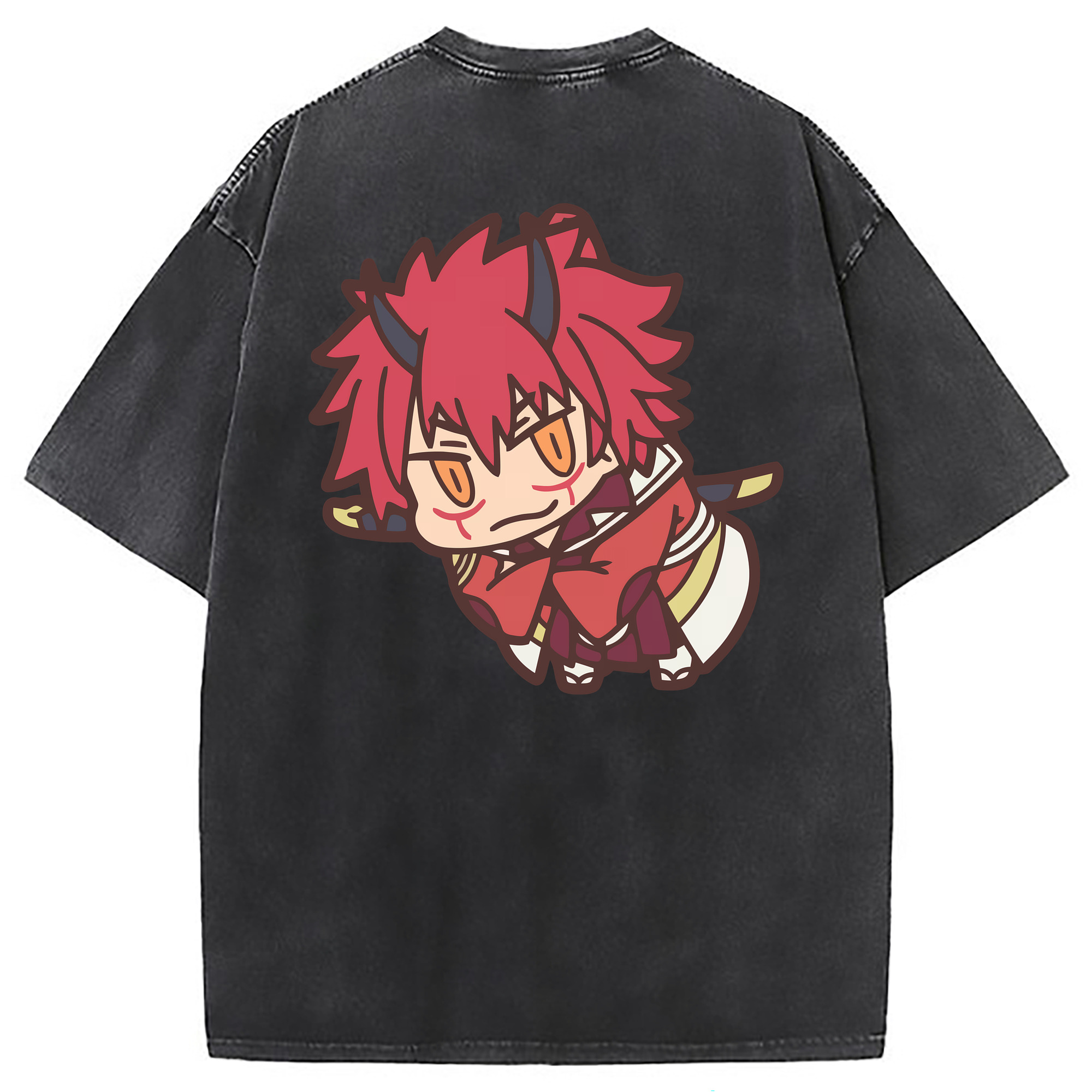 （画像用） 転スラ Regarding Reincarnated to Slime 綿100% ヴィンテージ風 半袖Tシャツ（背面プリント）