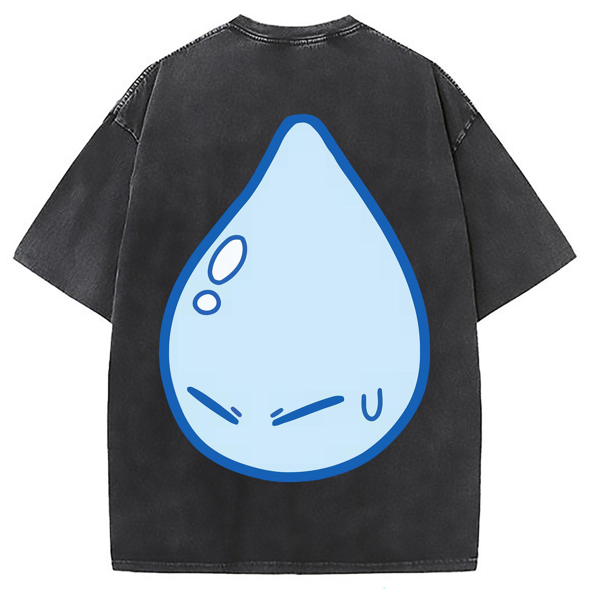 （画像用） 転スラ Regarding Reincarnated to Slime 綿100% ヴィンテージ風 半袖Tシャツ（背面プリント）