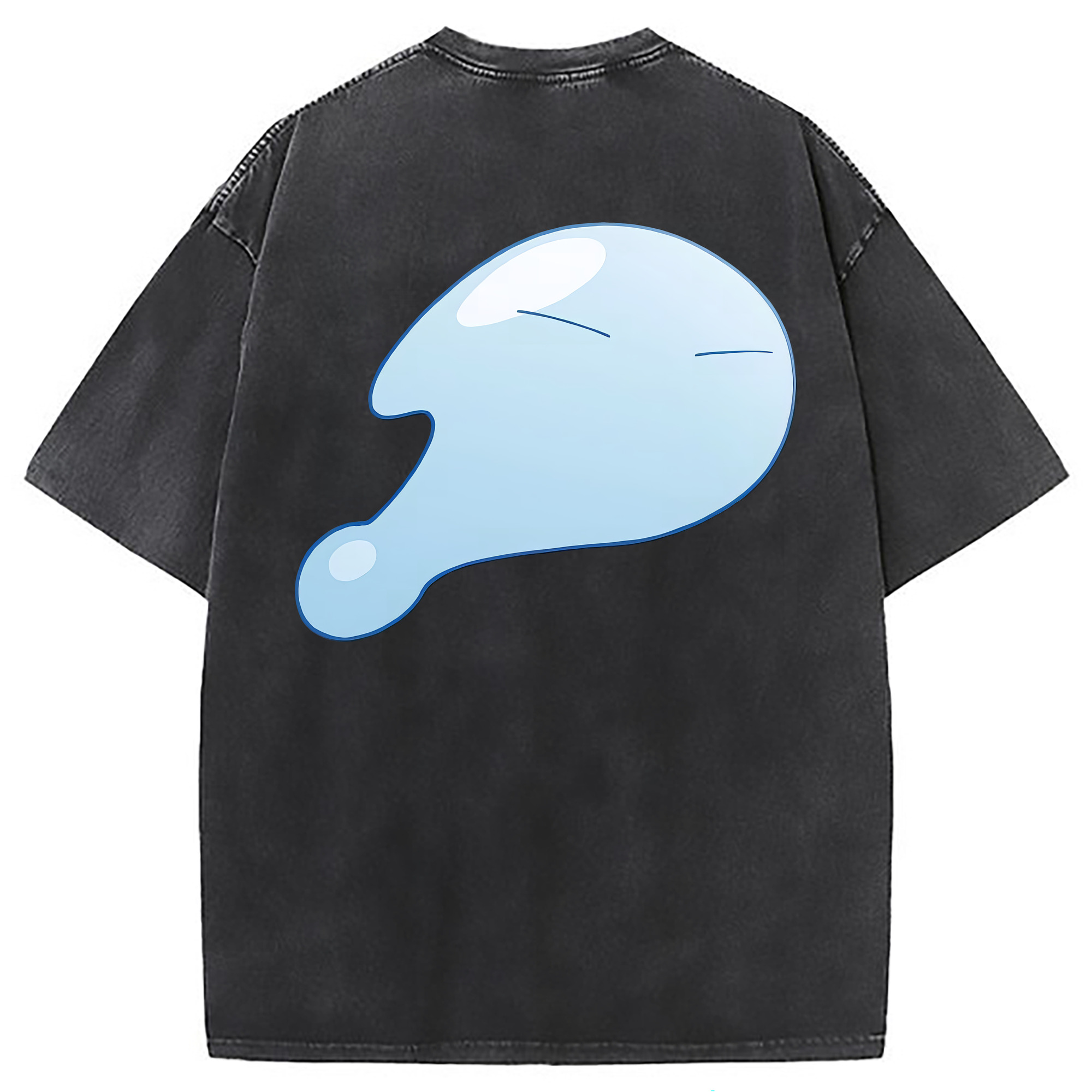 （画像用） 転スラ Regarding Reincarnated to Slime 綿100% ヴィンテージ風 半袖Tシャツ（背面プリント）