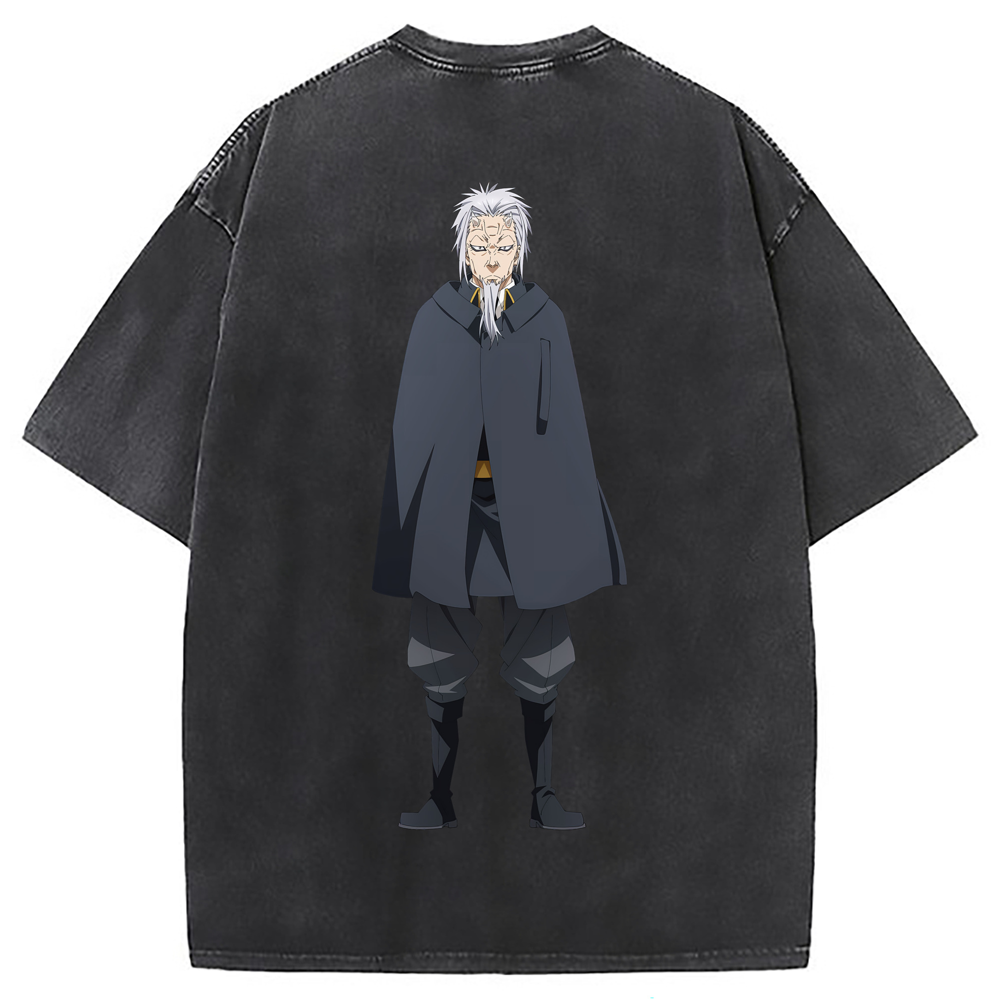 （画像用） 転スラ Regarding Reincarnated to Slime 綿100% ヴィンテージ風 半袖Tシャツ（背面プリント）